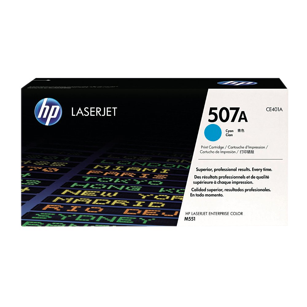 Image of HP 507A Original LaserJet Toner Cartridge Cyan CE401A