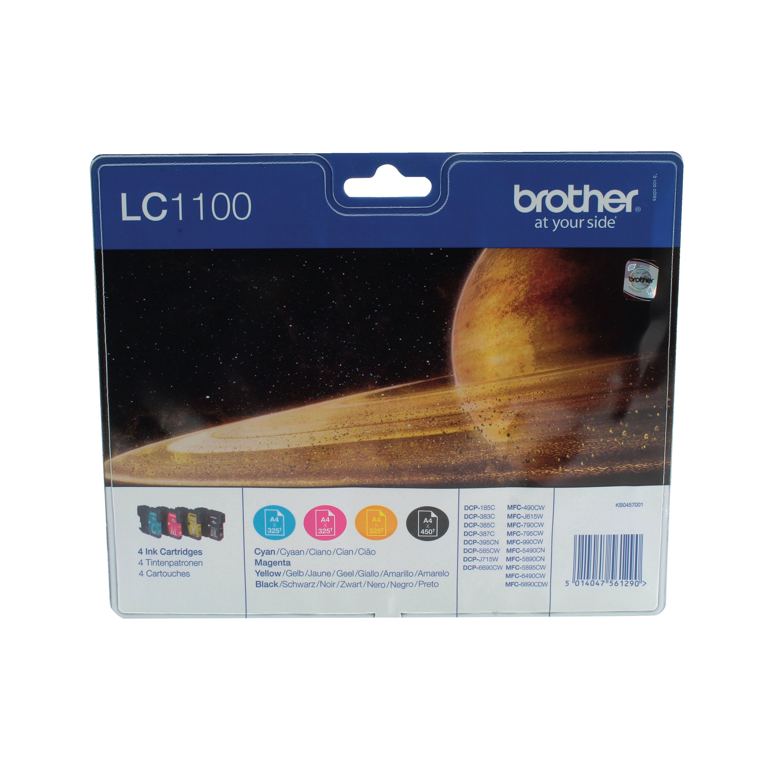 Image of Brother LC1100 Inkjet Cartridges CMYK Multipack LC1100VALBP