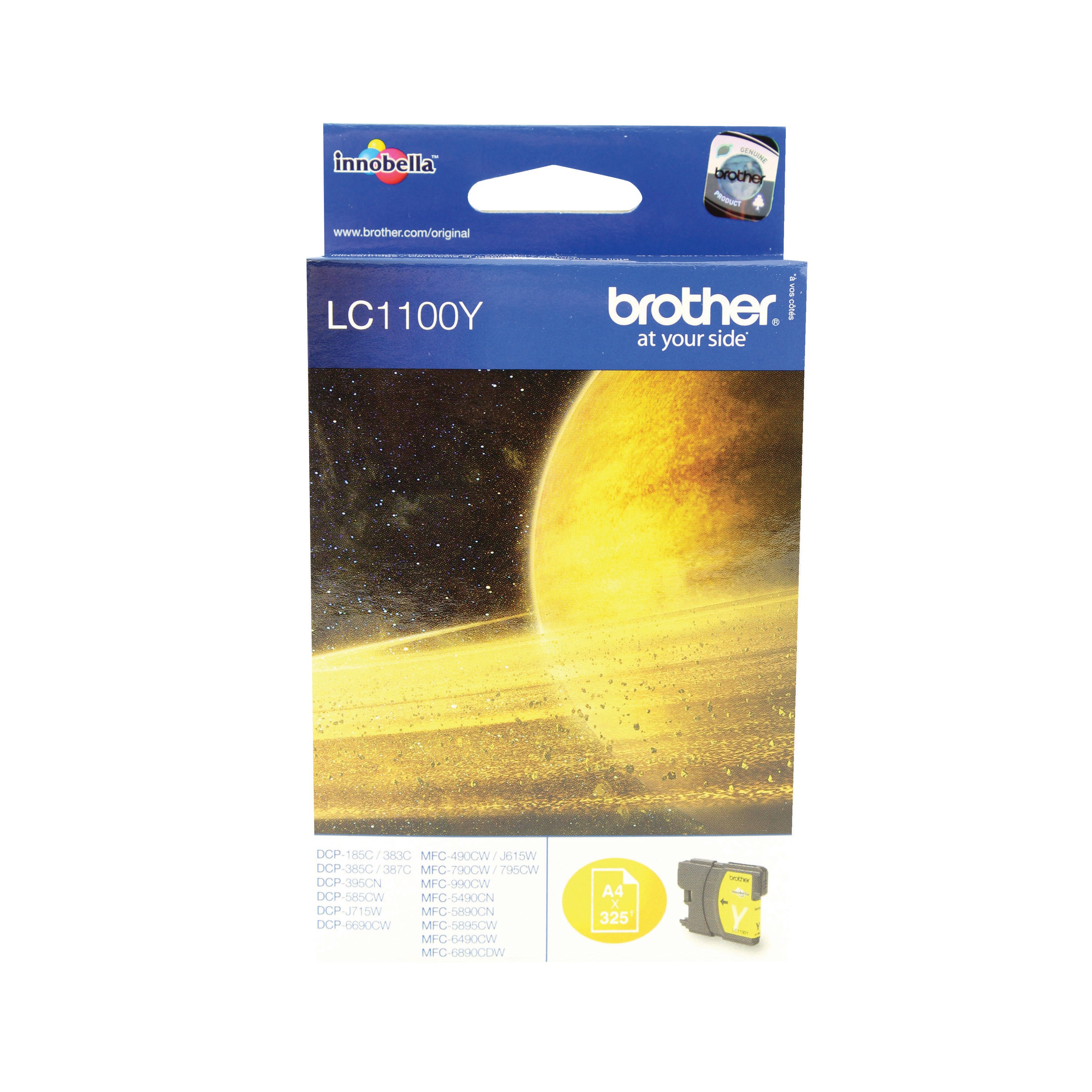 Image of Brother LC1100Y Inkjet Cartridge Yellow LC1100Y