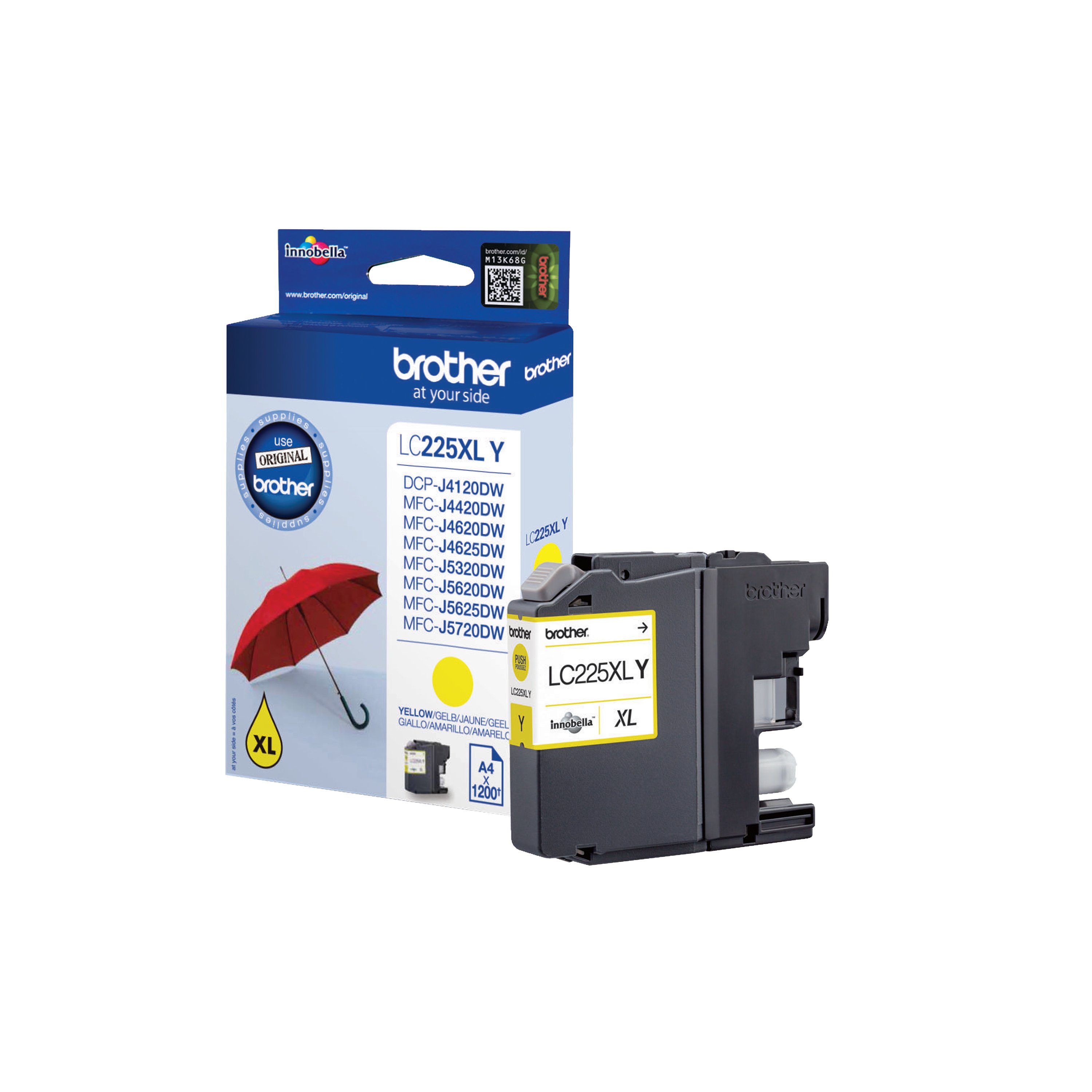 Image of Brother LC225XLY Inkjet Cartridge High Yield Yellow LC225XLY