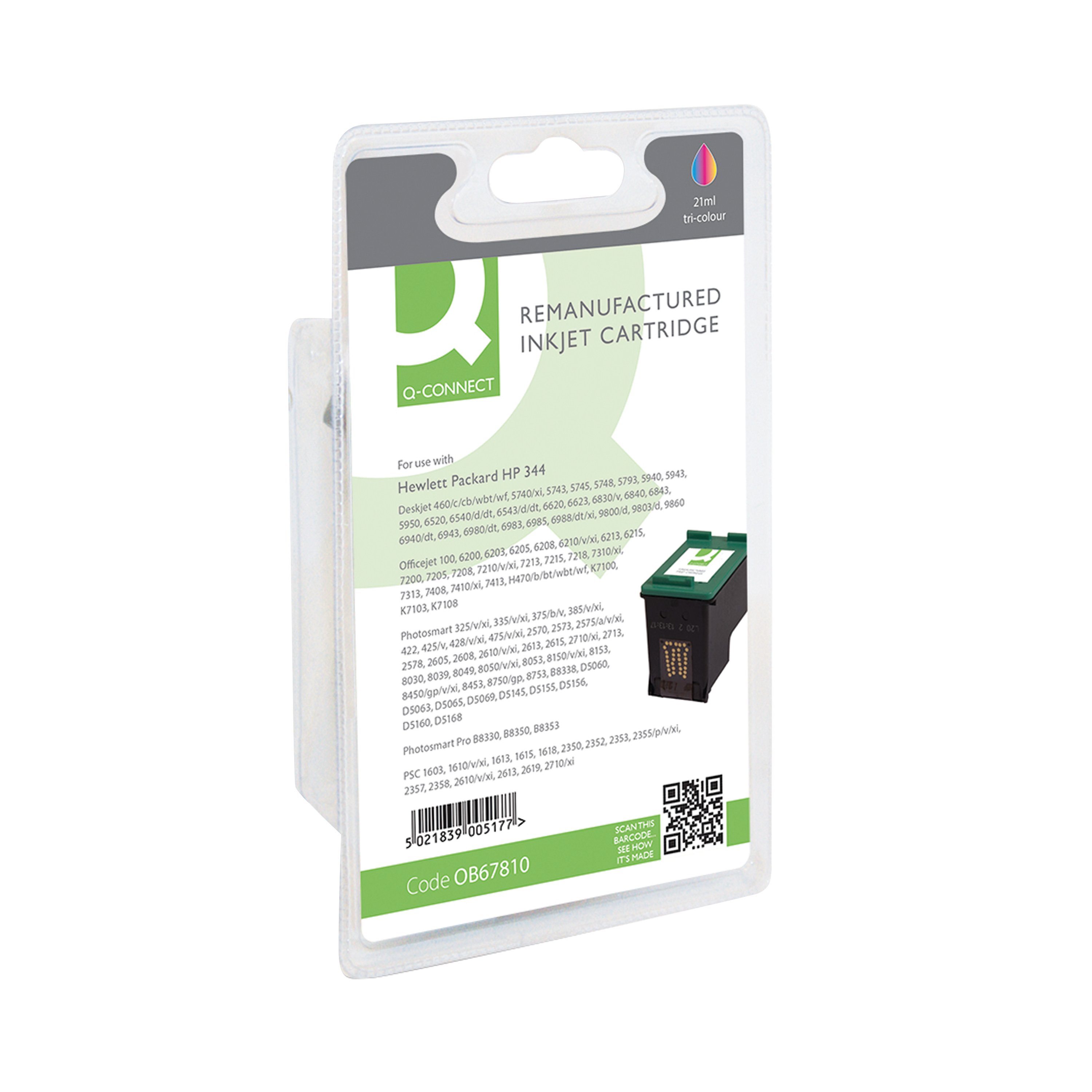 Image of Q-Connect Compatible Inkjet Cartridge Tri-colour For HP C936EE C936EE-COMP