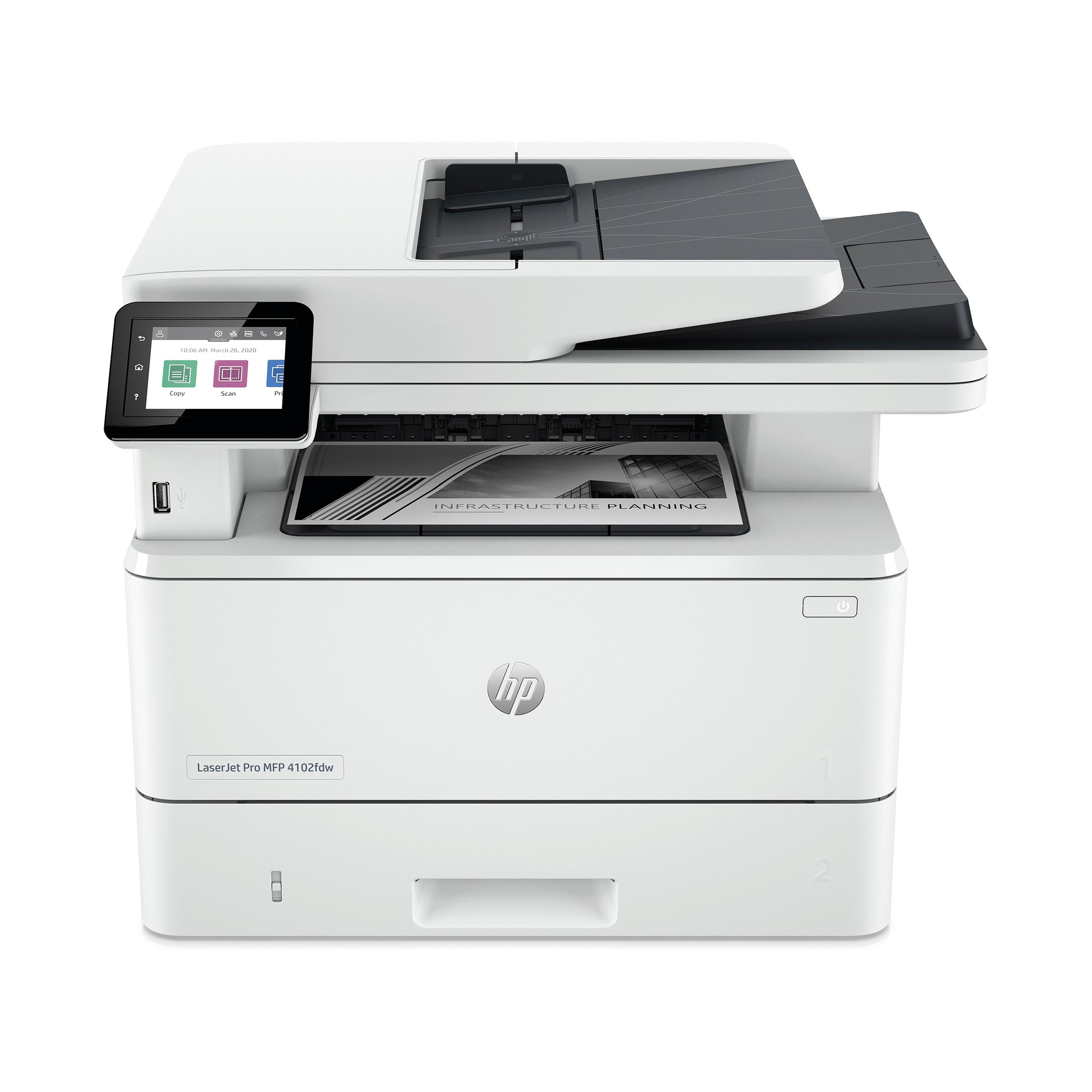 Image of HP LaserJet Pro 4102fdw A4 4-in-1 Wireless Mono Laser Printer 2Z624F#B19