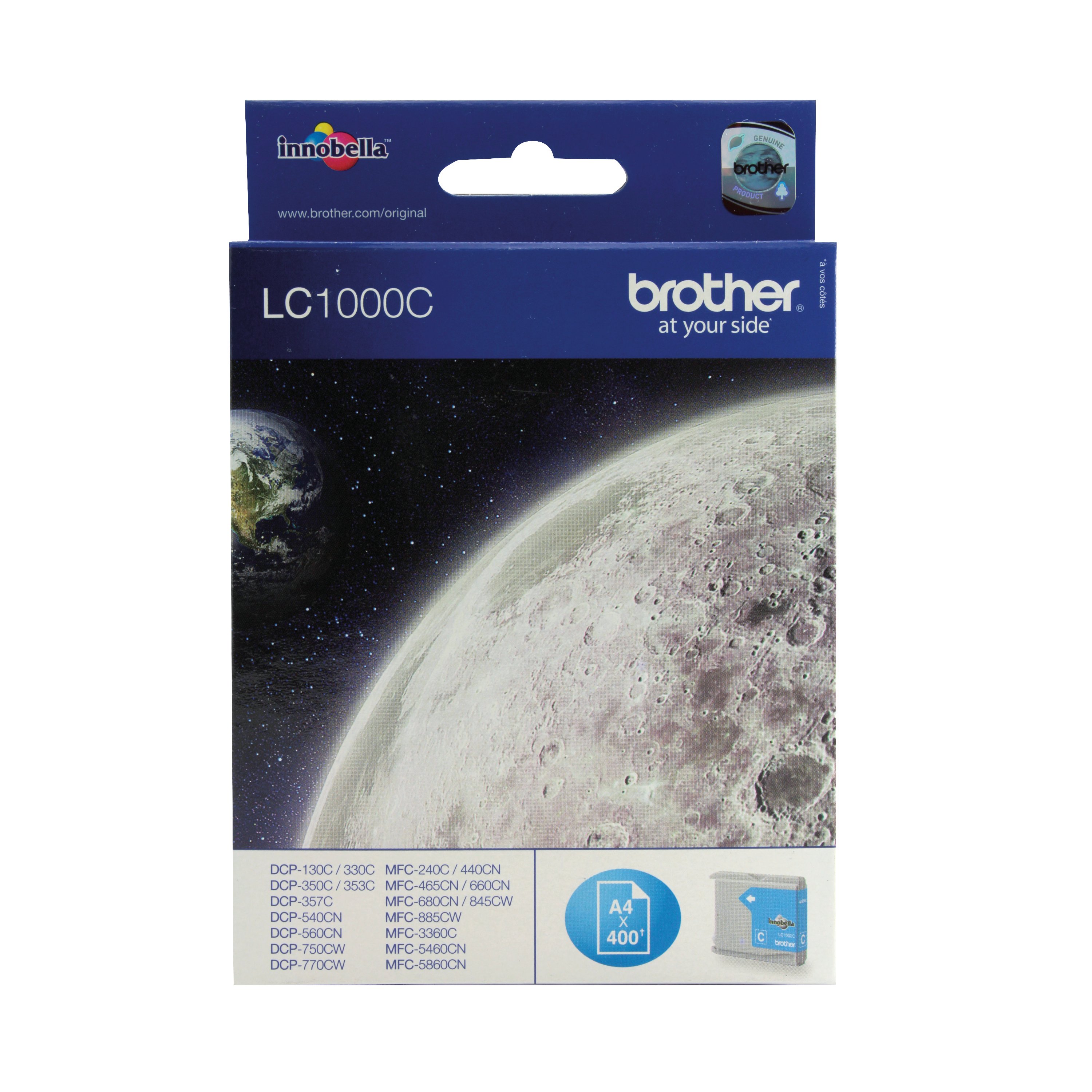 Image of Brother LC1000C Inkjet Cartridge Cyan LC1000C