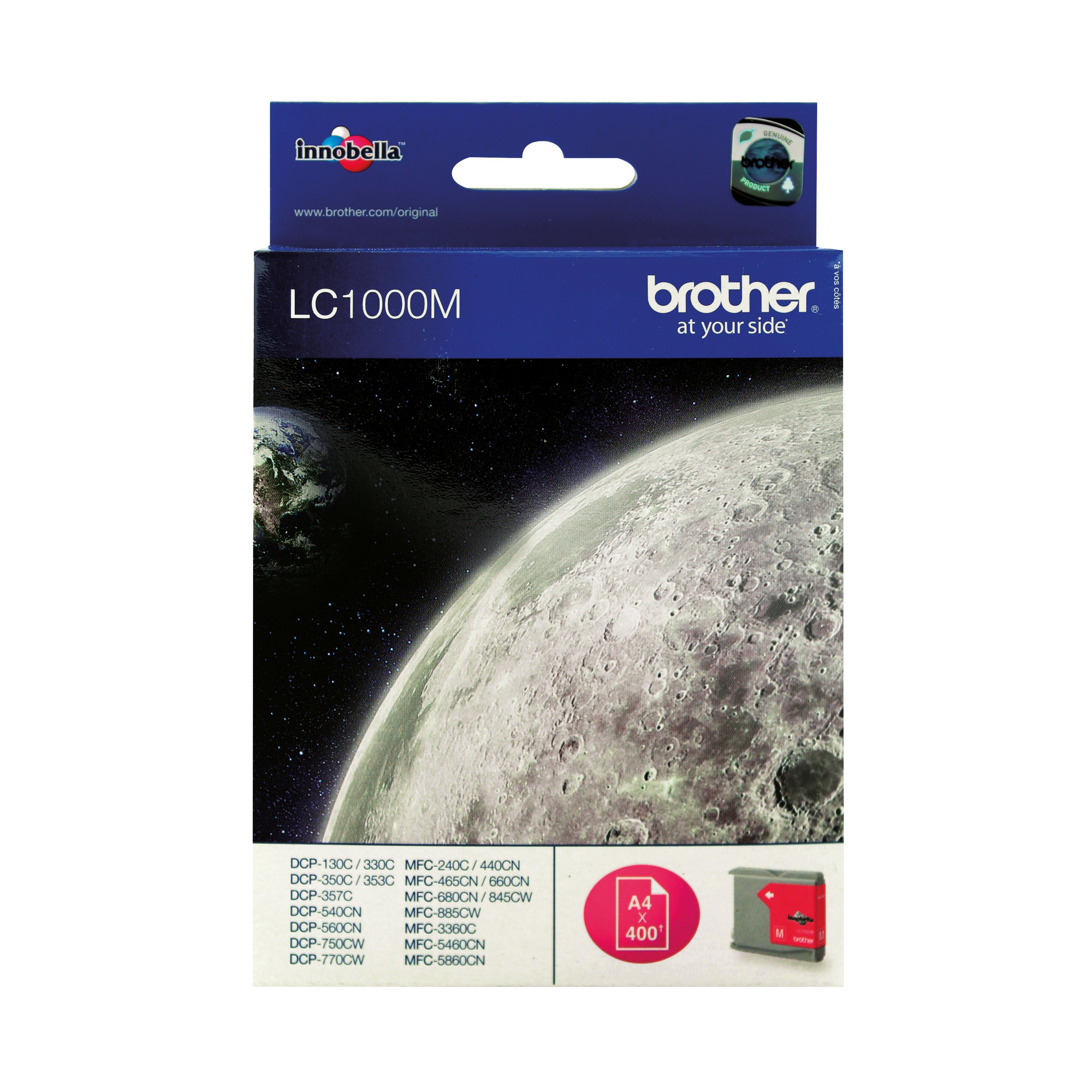 Image of Brother LC1000M Inkjet Cartridge Magenta LC1000M