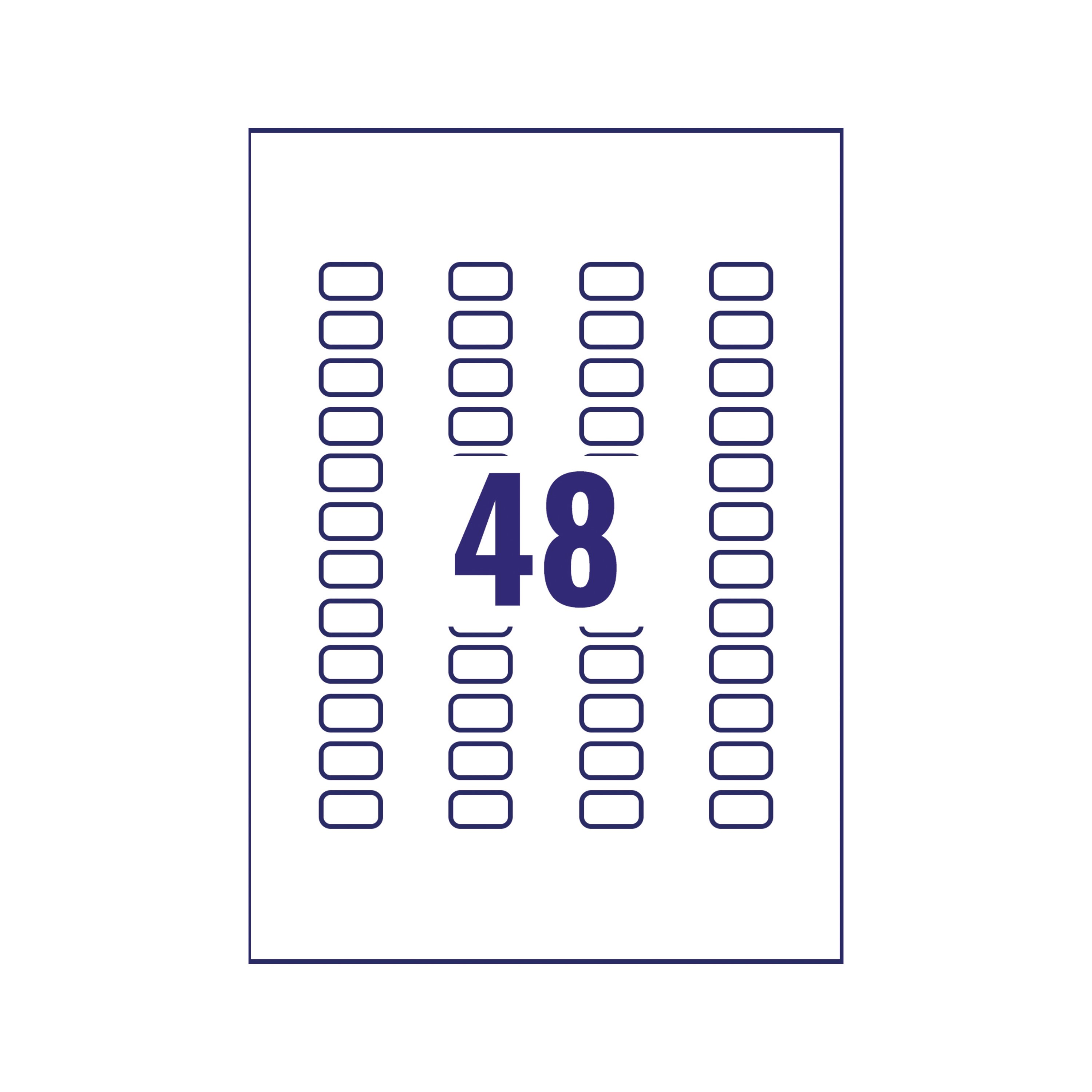 Avery Laser Mini Labels 22x12mm 48 Per Sheet Clear (Pack of 1200) L7553-25