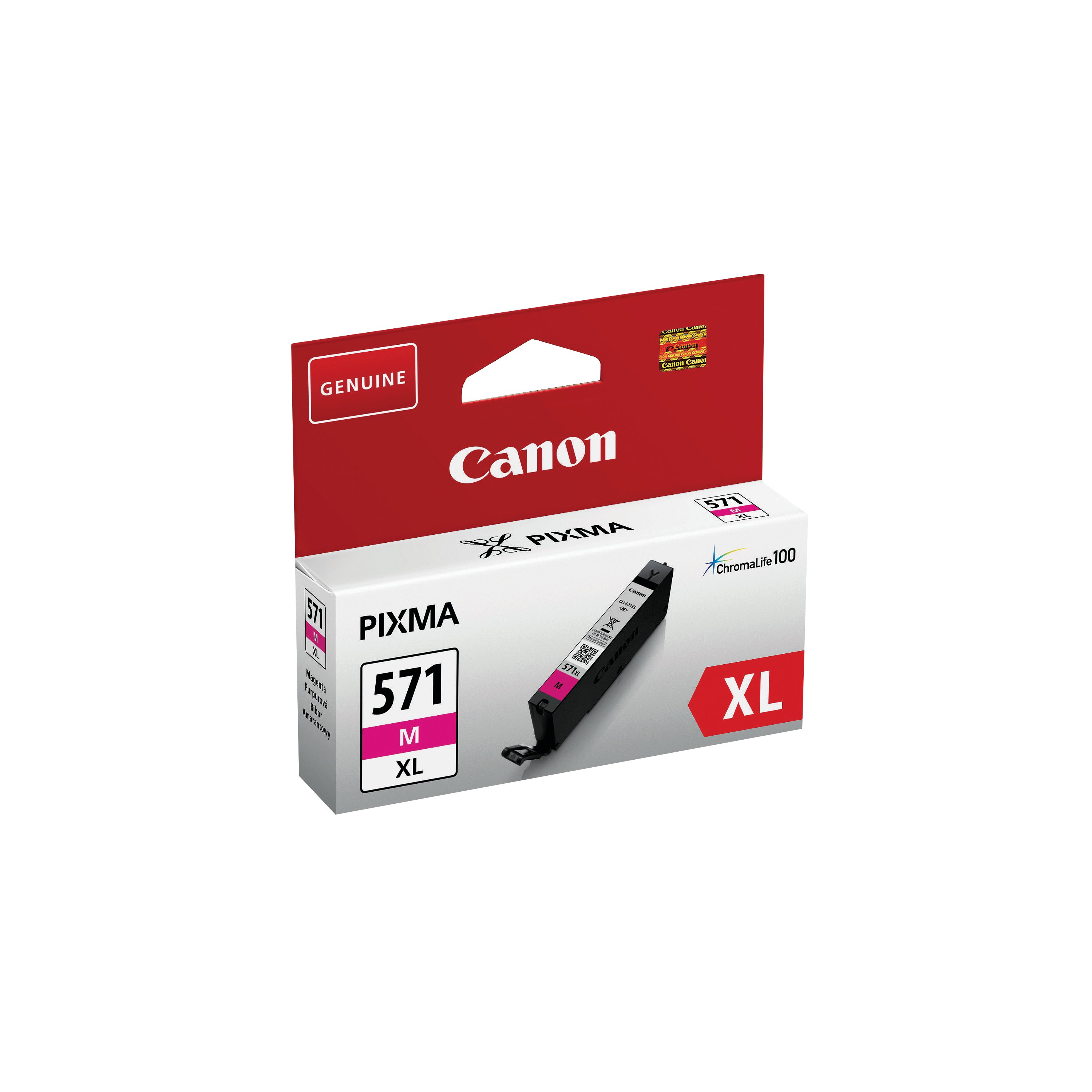 Image of Canon CLI-571XL Ink Cartridge High Yield Magenta 0333C001