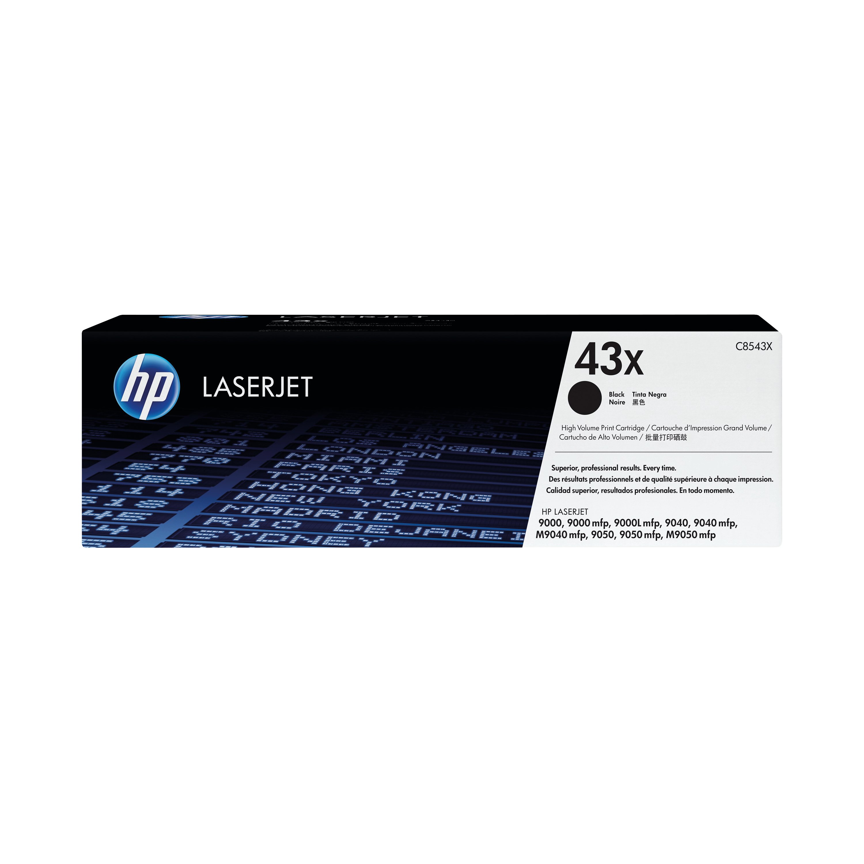 Image of HP 43X Original LaserJet Toner Cartridge High Yield Black C8543X