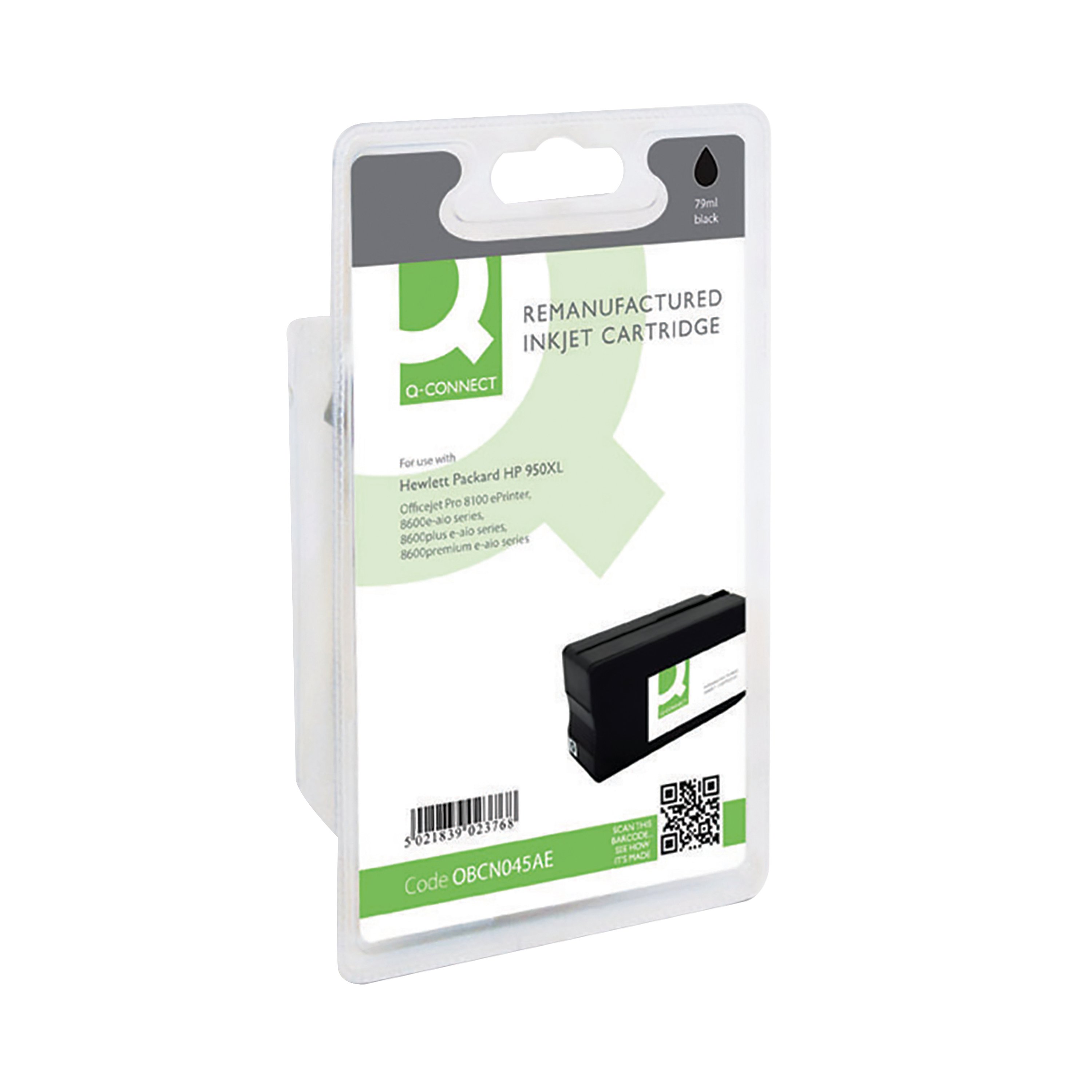 Image of Q-Connect Remanufactured Inkjet Cartridge Black For HP CN045AE CN045AE-COMP