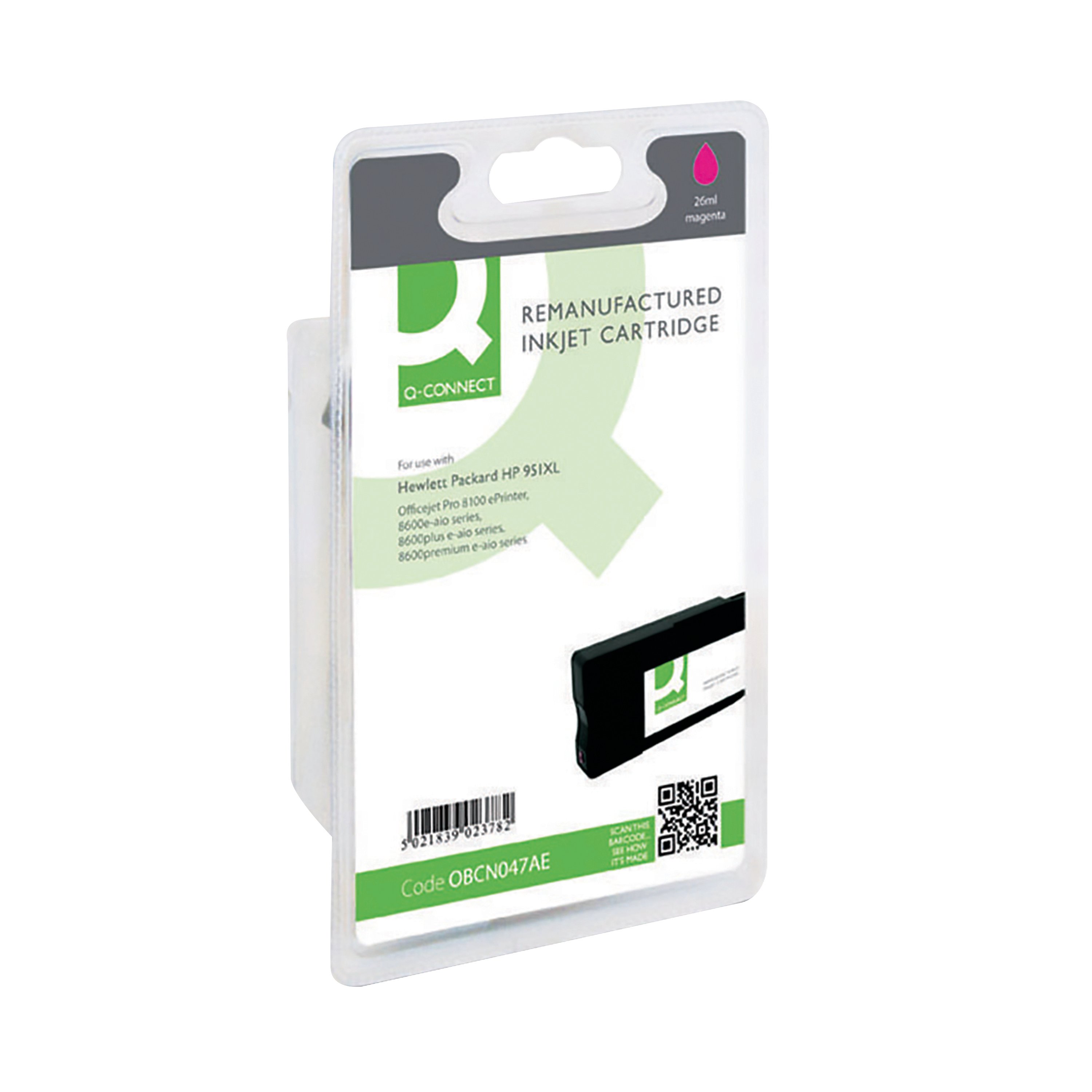 Image of Q-Connect Remanufactured Inkjet Cartridge Magenta For HP CN047AE CN047AE-COMP