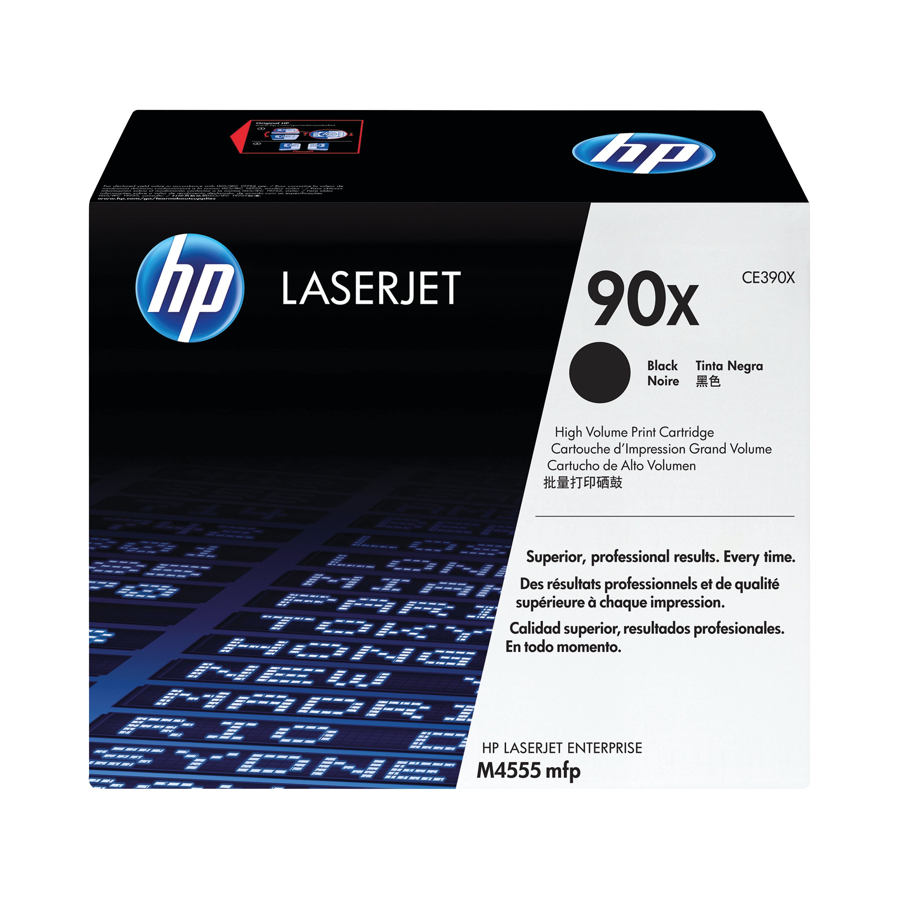 Image of HP 90X Original LaserJet Toner Cartridge High Yield Black CE390X