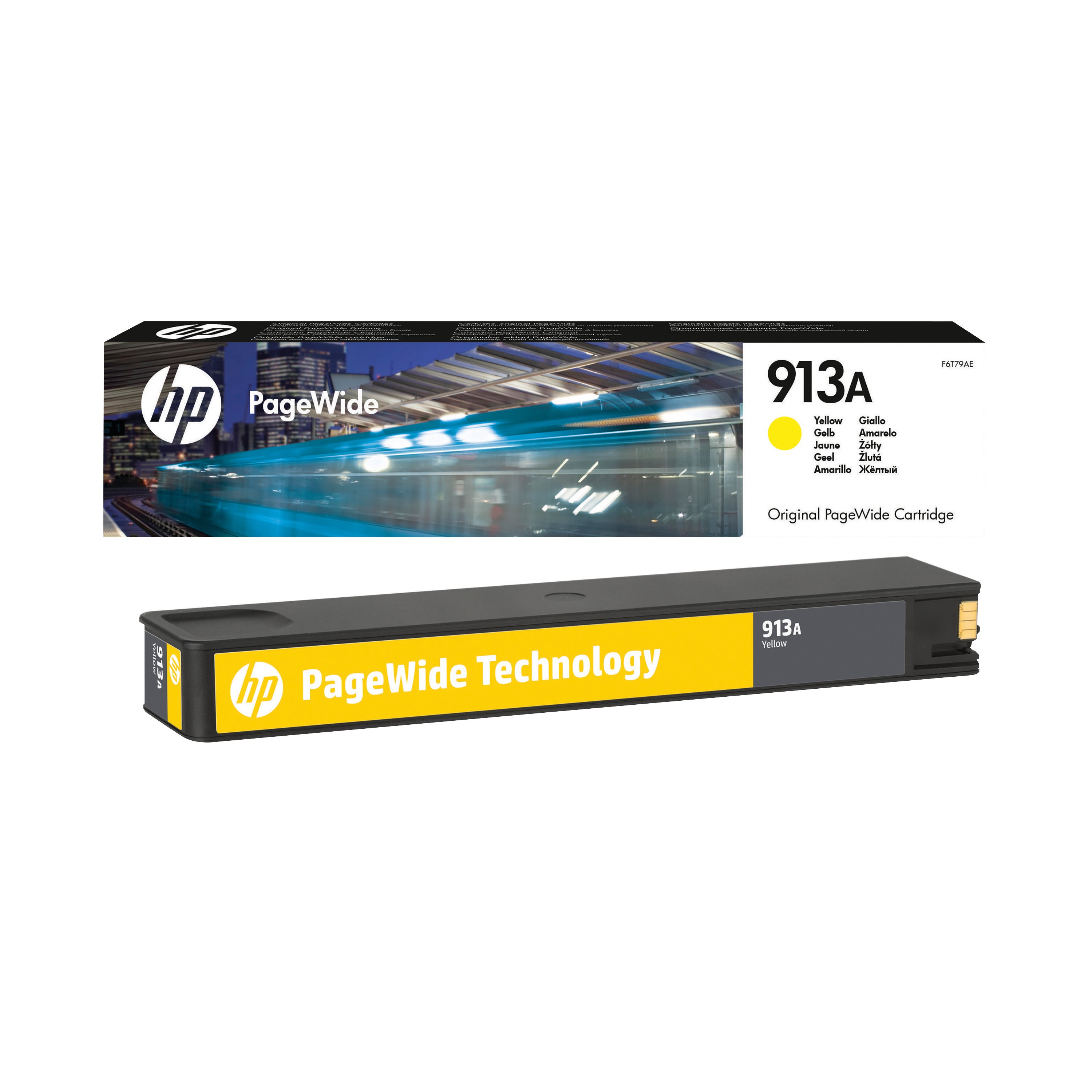 Image of HP 913A Original PageWide Cartridge Yellow F6T79AE