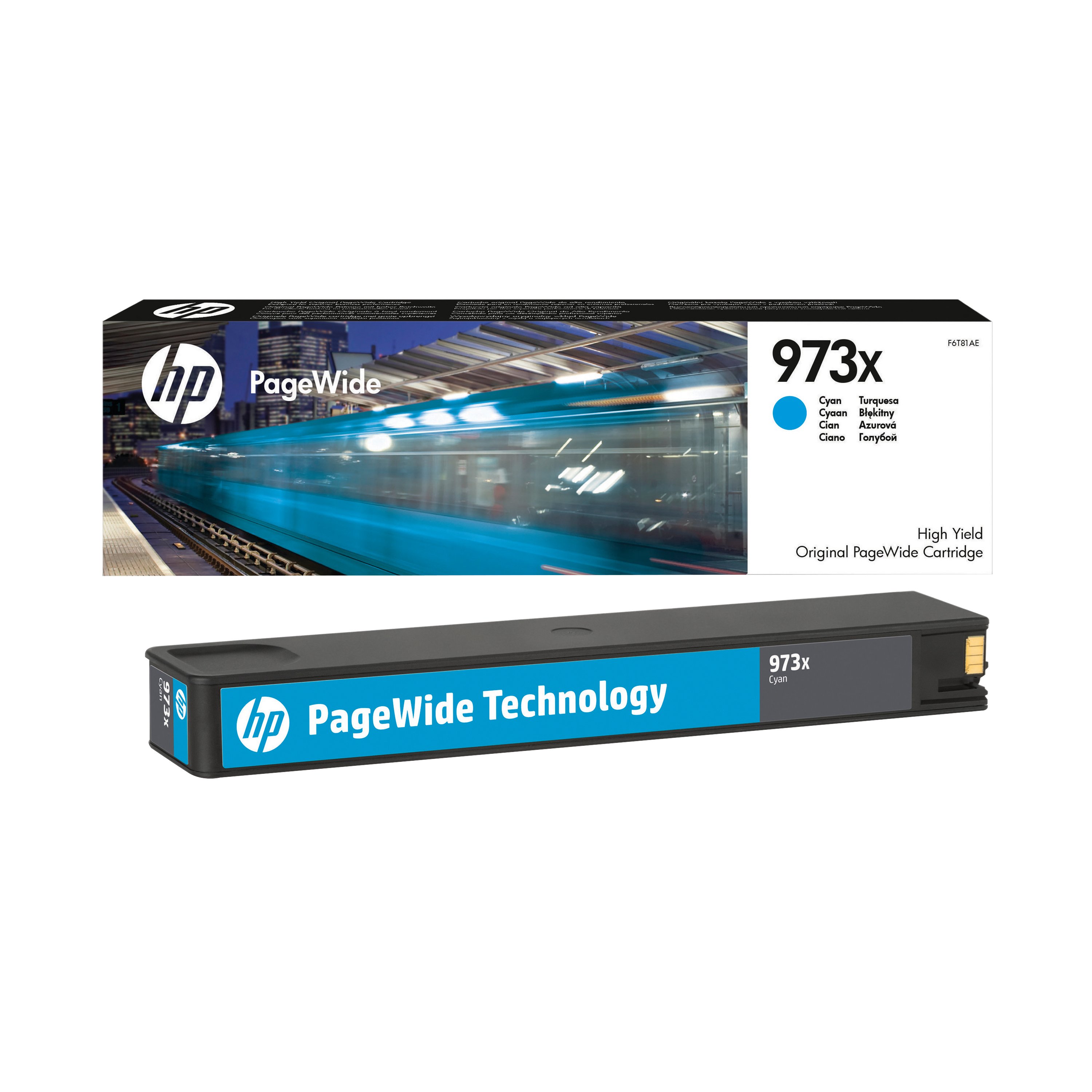 Image of HP 973X Original PageWide Cartridge High Yield Cyan F6T81AE