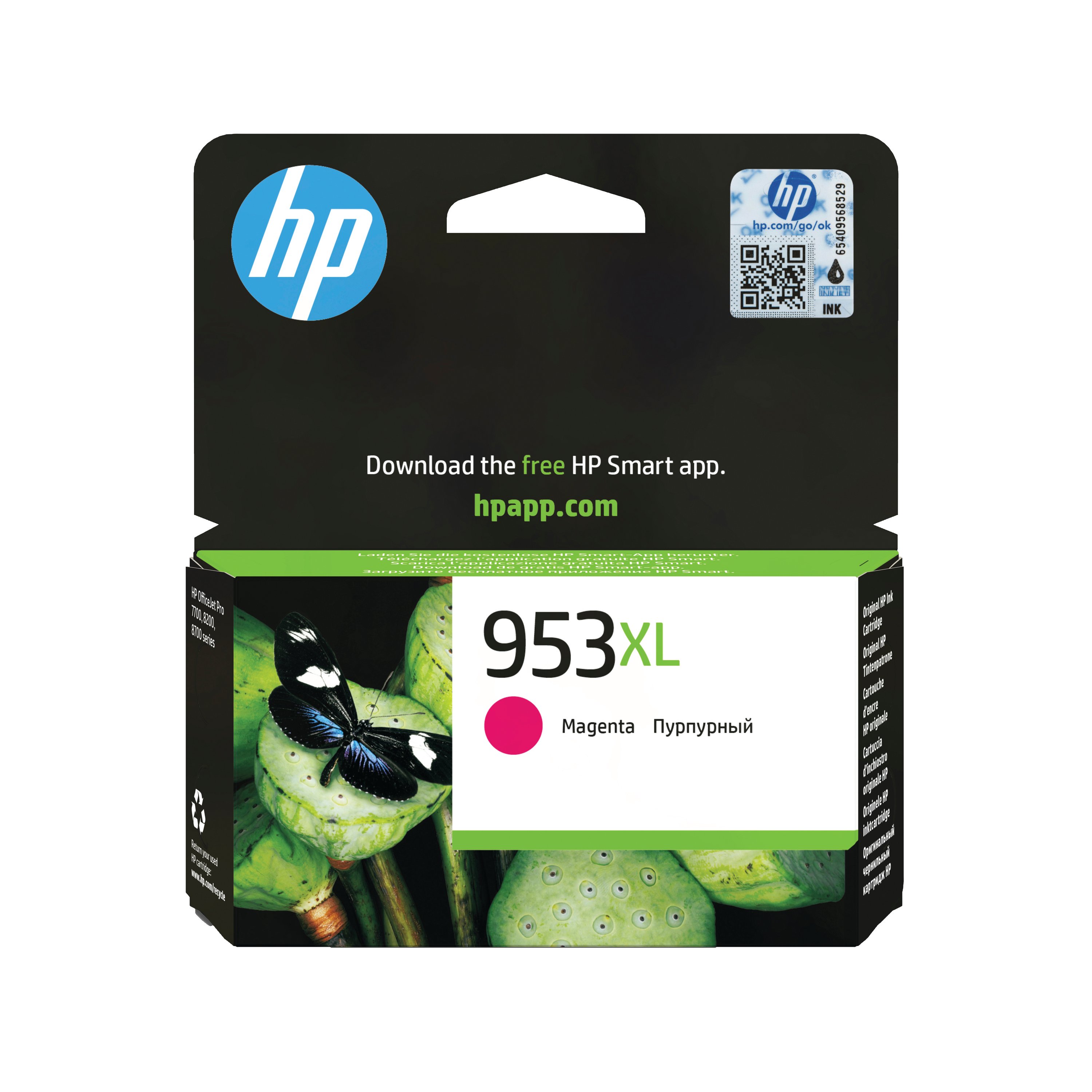 Image of HP 953XL Original Ink Cartridge High Yield Magenta F6U17AE