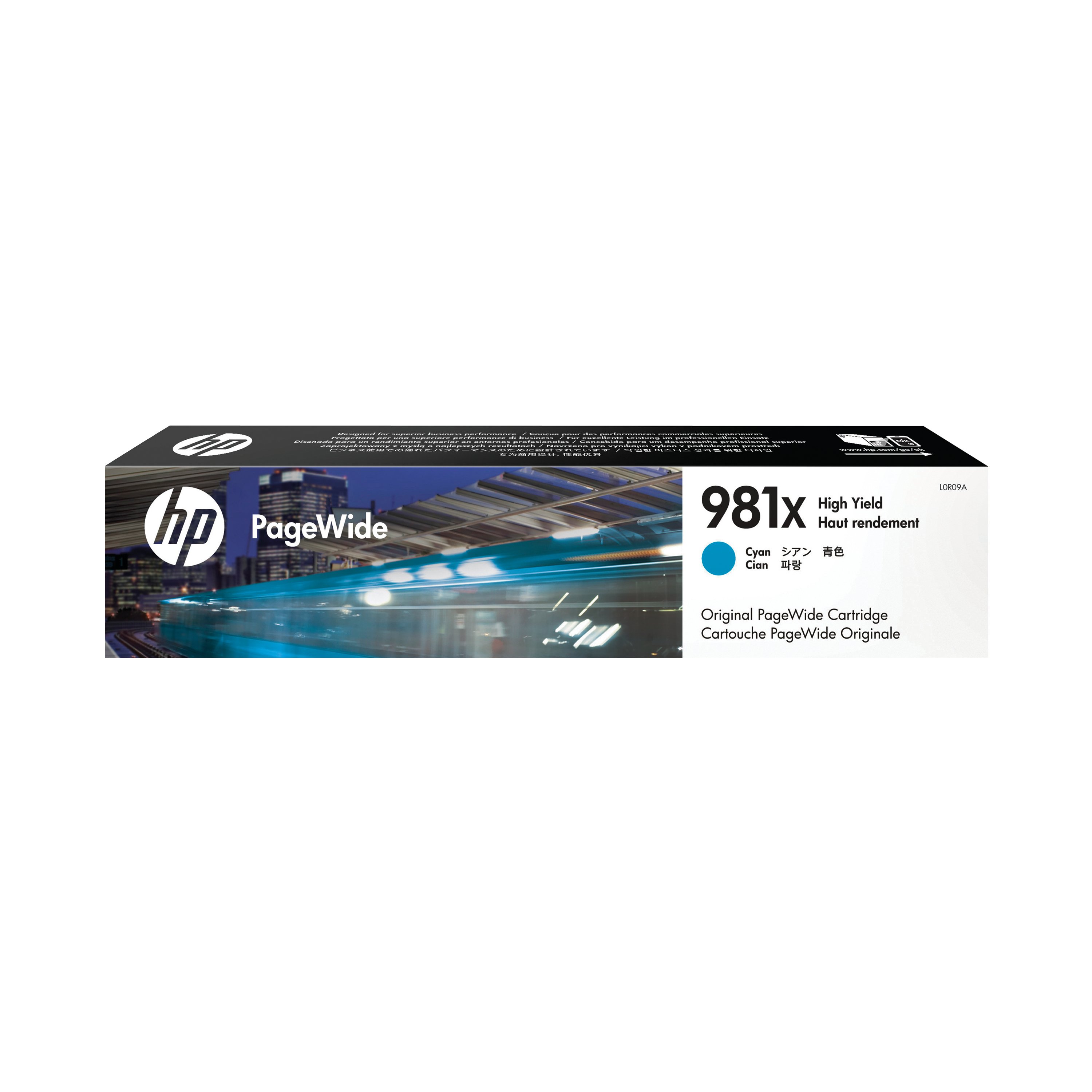 Image of HP 981X Original PageWide Cartridge High Yield Cyan L0R09A