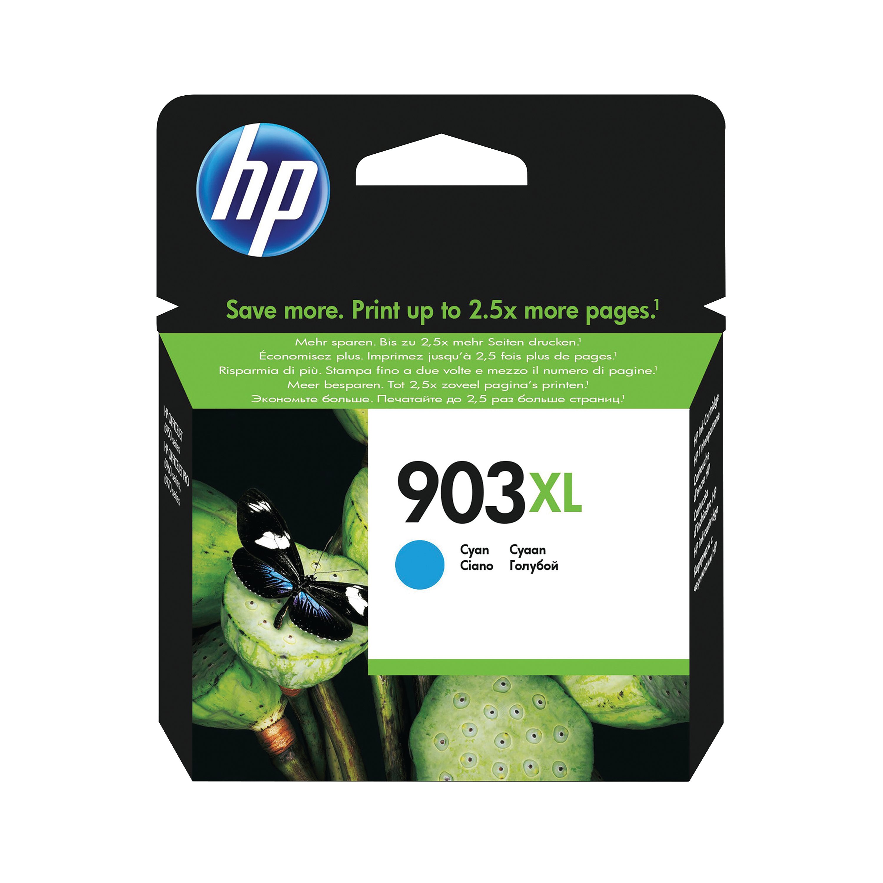 Image of HP 903XL Original Ink Cartridge High Yield Cyan T6M03AE