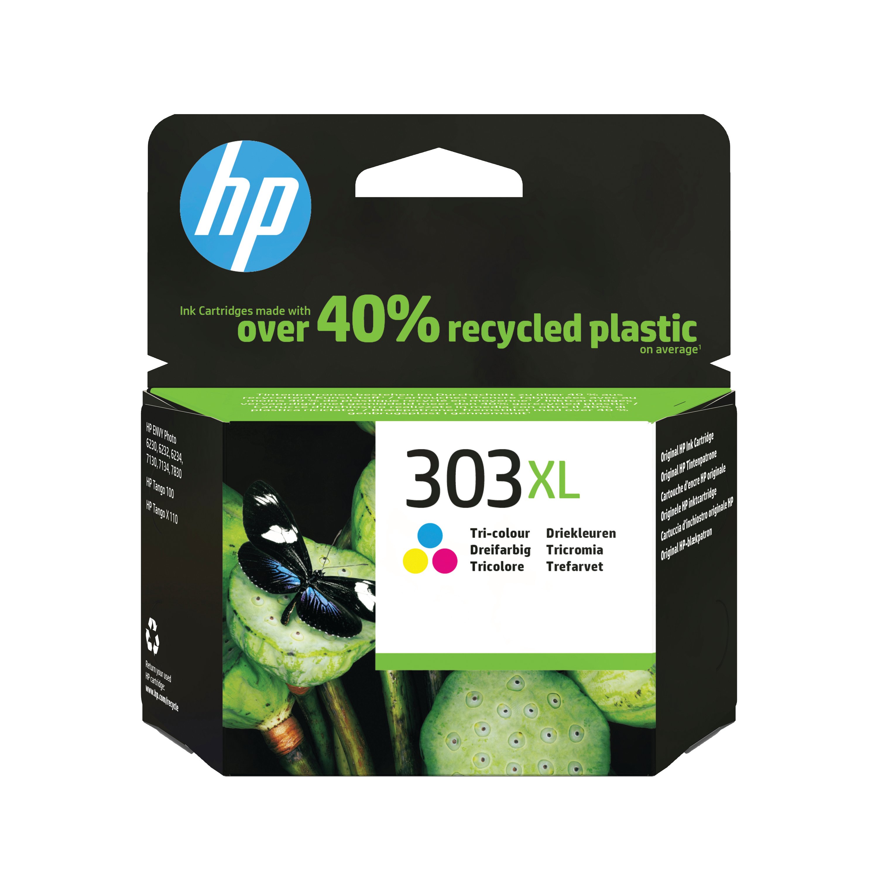 Image of HP 303XL Original Ink Cartridge High Yield Tri-color T6N03AE