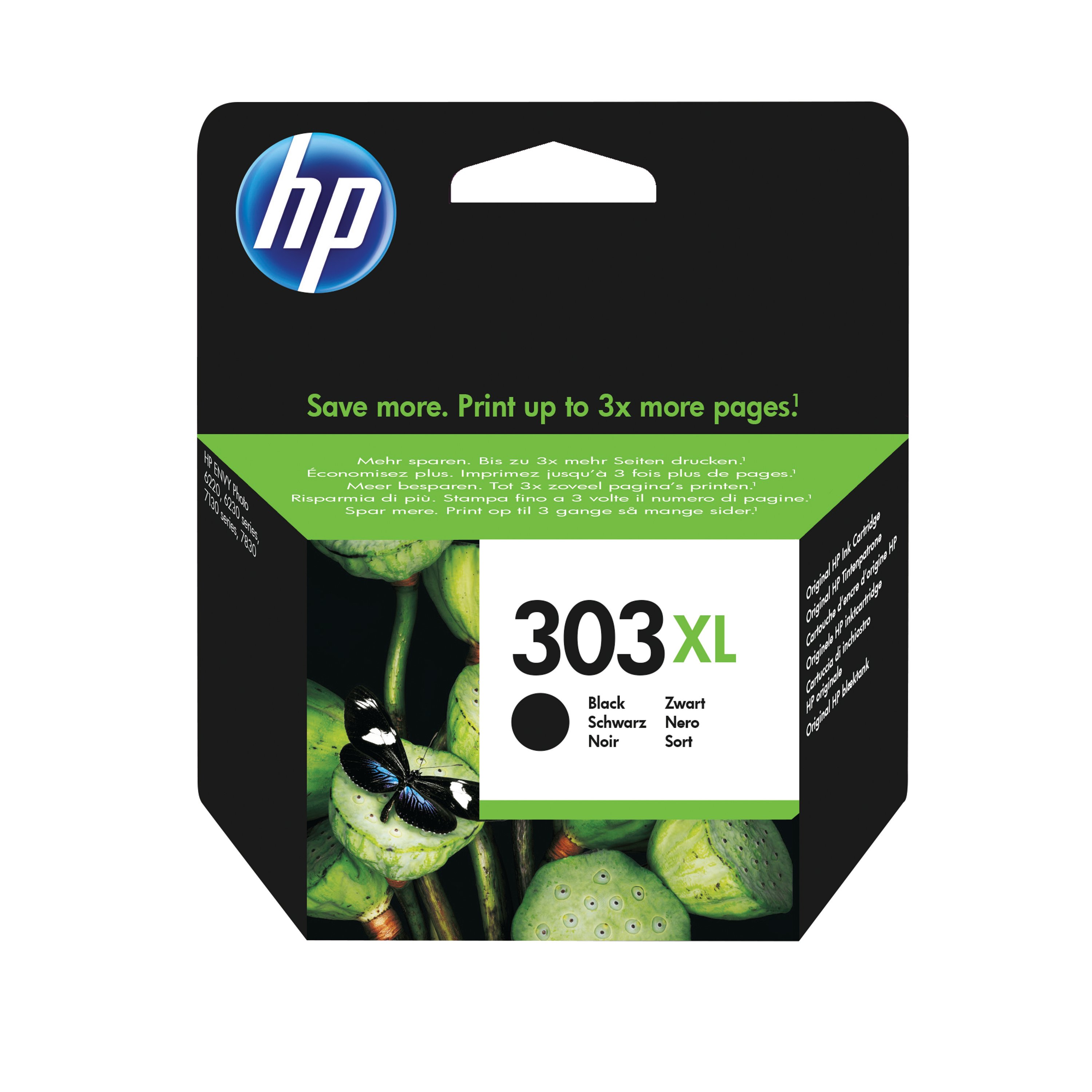 Image of HP 303XL Original Ink Cartridge High Yield Black T6N04AE