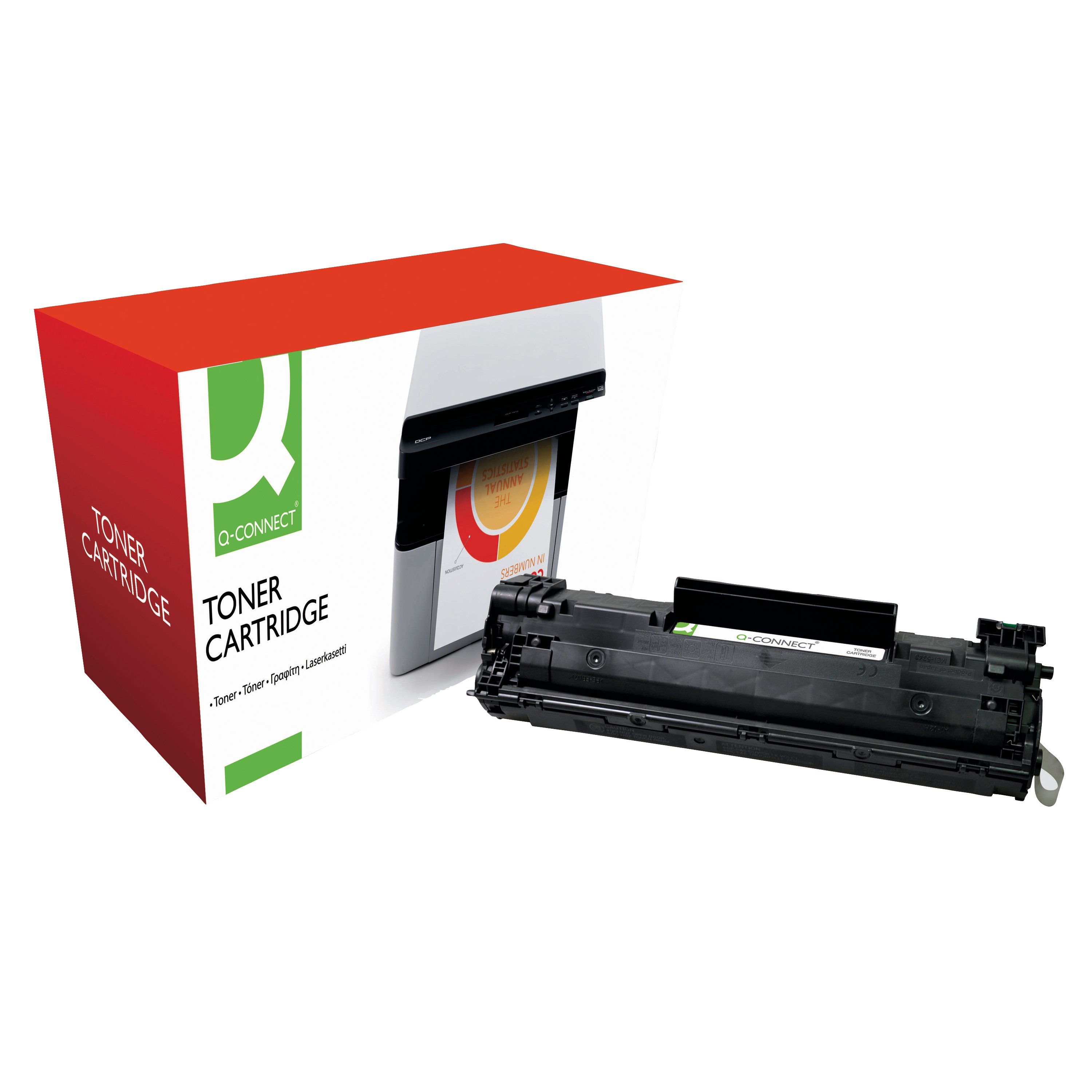 Image of Q-Connect Compatible Toner Cartridge Black For HP CB436A CB436A-COMP