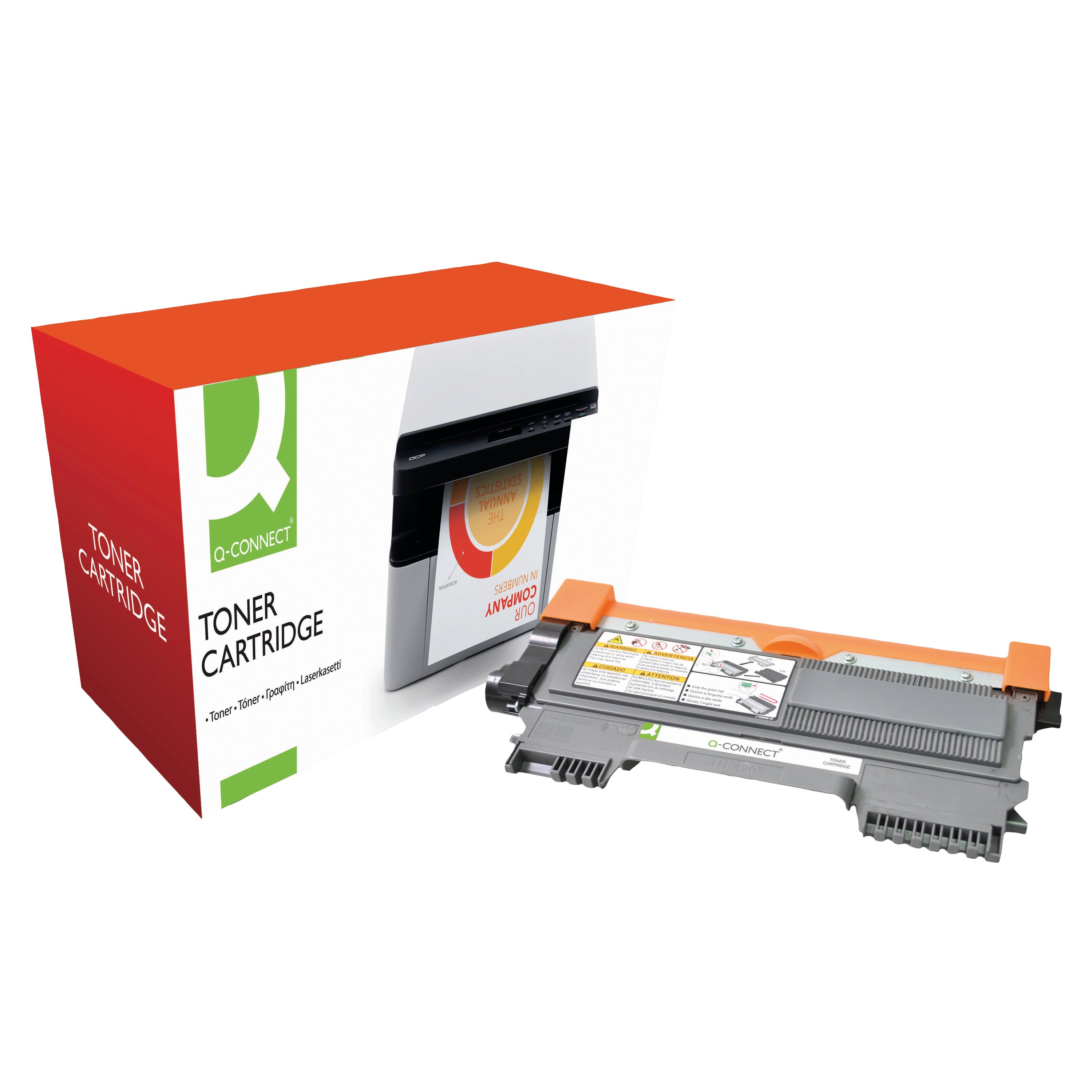 Image of Q-Connect Brother TN-2210 Compatible Toner Cartridge Black TN2210-COMP