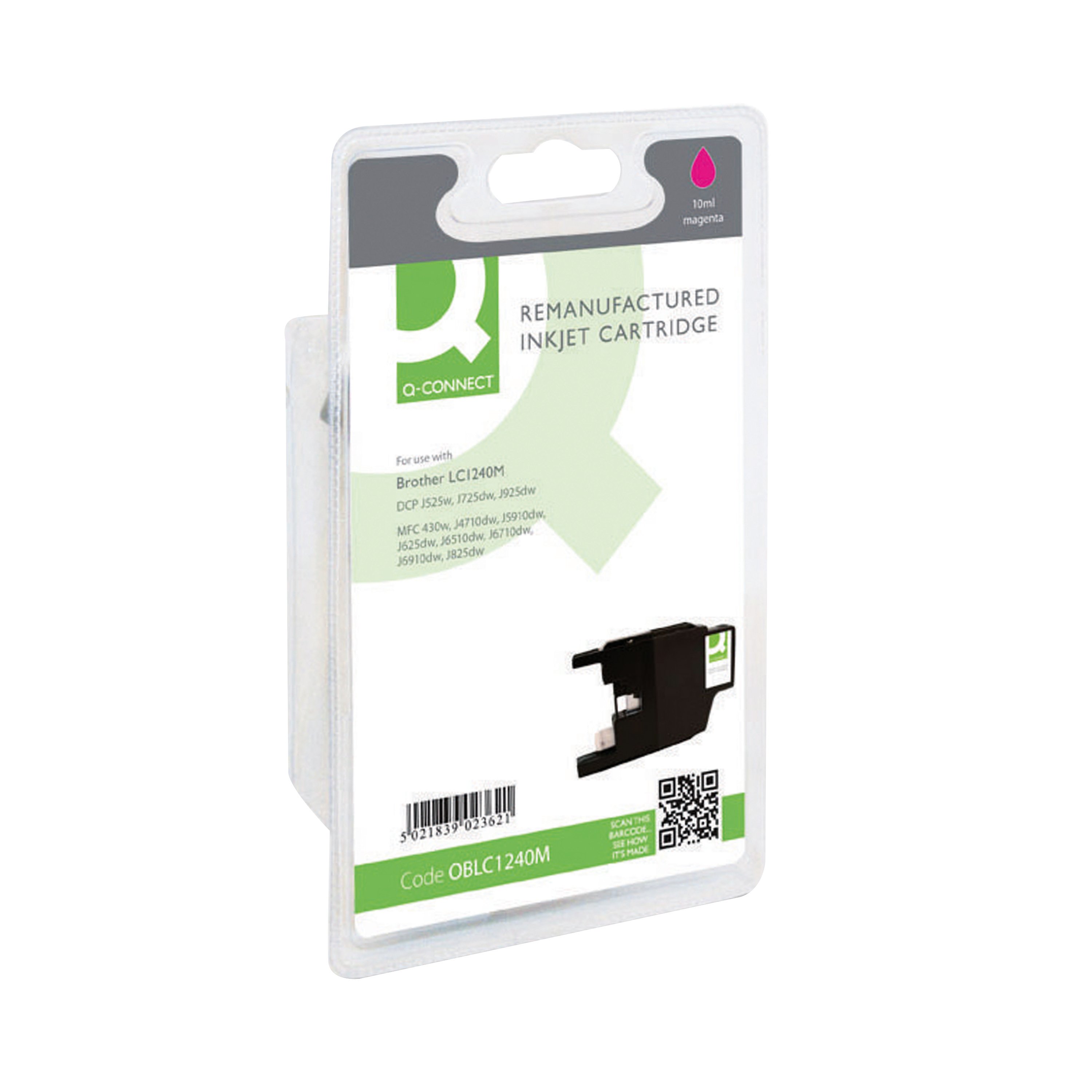 Image of Q-Connect Brother LC1240M Remanufactured Inkjet Cartridge Magenta LC1240M-COMP