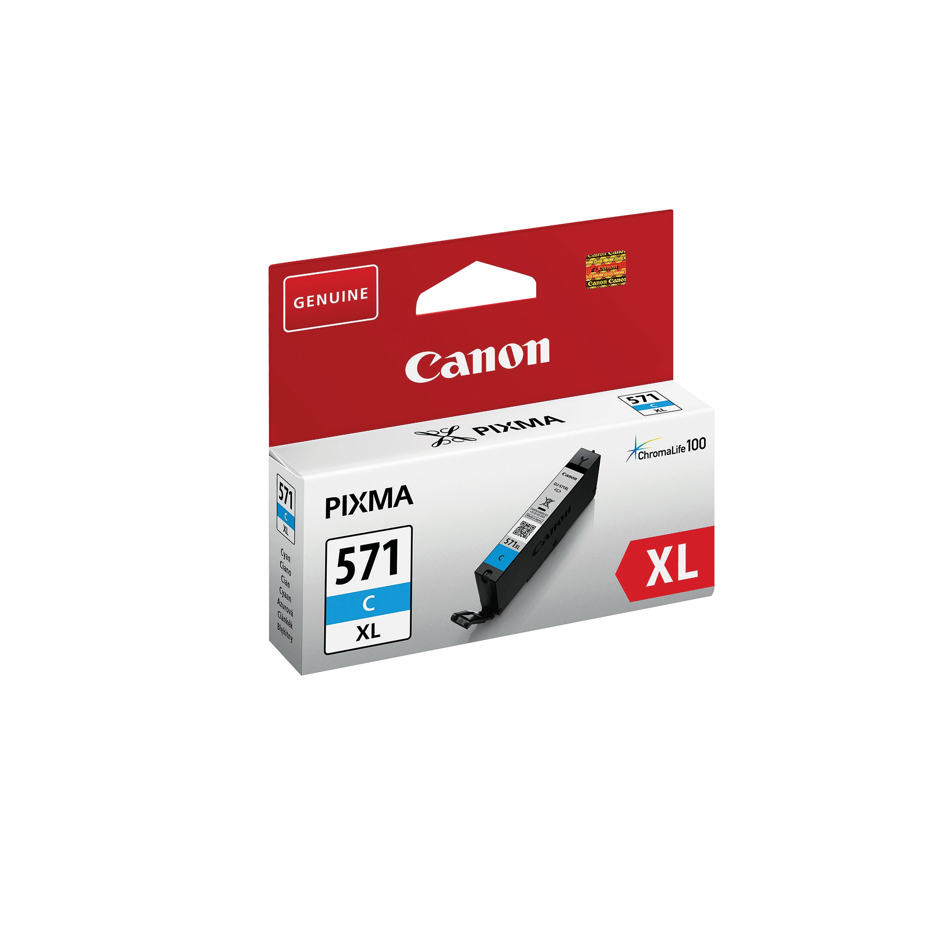 Image of Canon CLI-571XL Ink Cartridge High Yield Cyan 0332C001