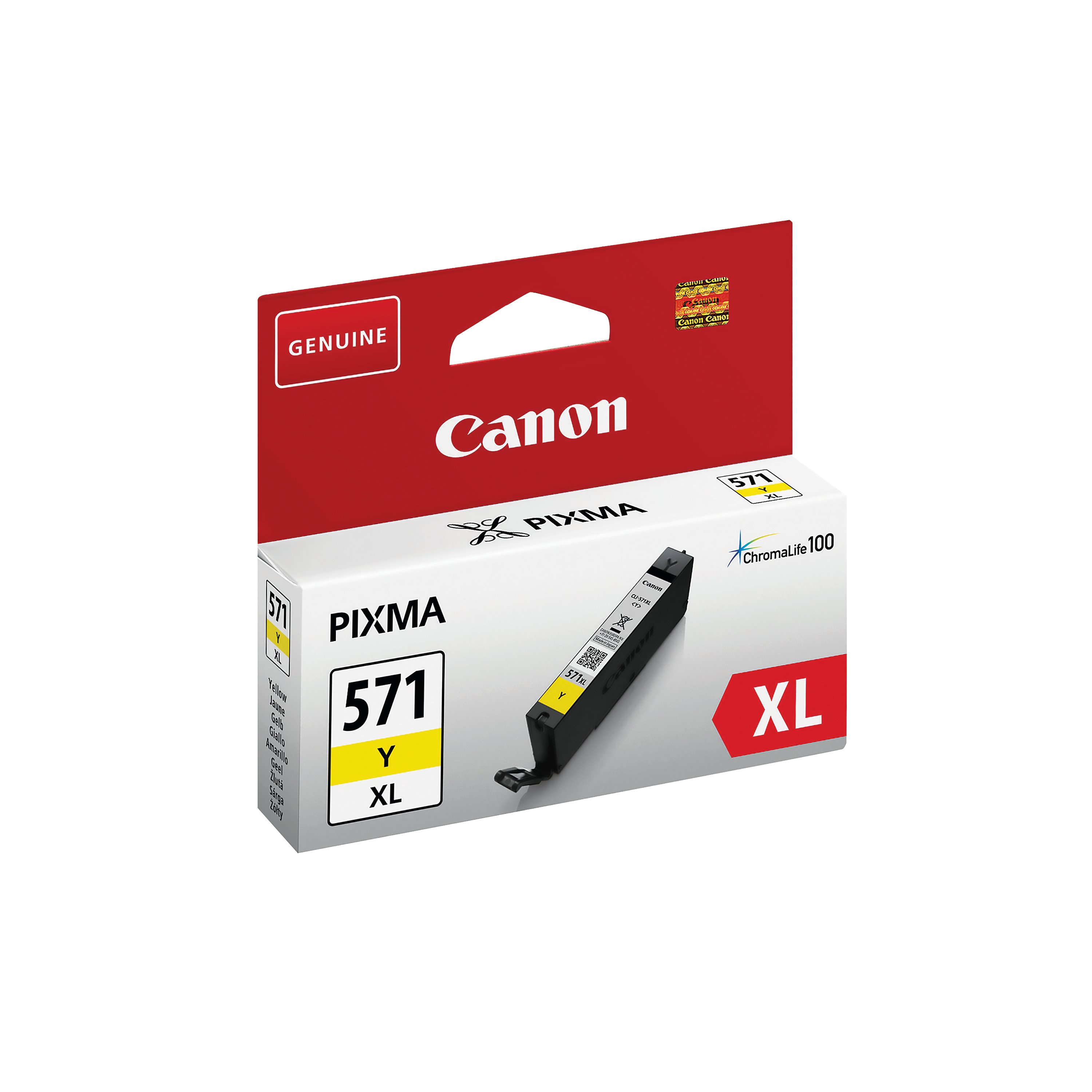 Image of Canon CLI-571XL Ink Cartridge High Yield Yellow 0334C001