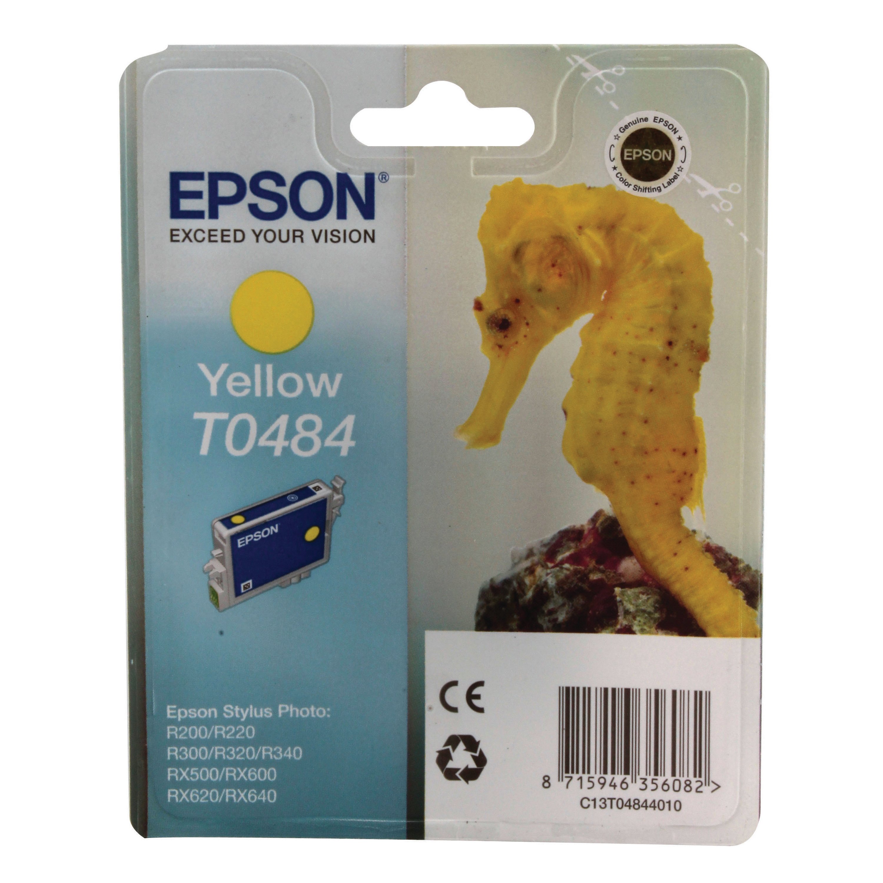 Image of Epson T0484 Ink Cartridge Seahorse Yellow C13T04844010