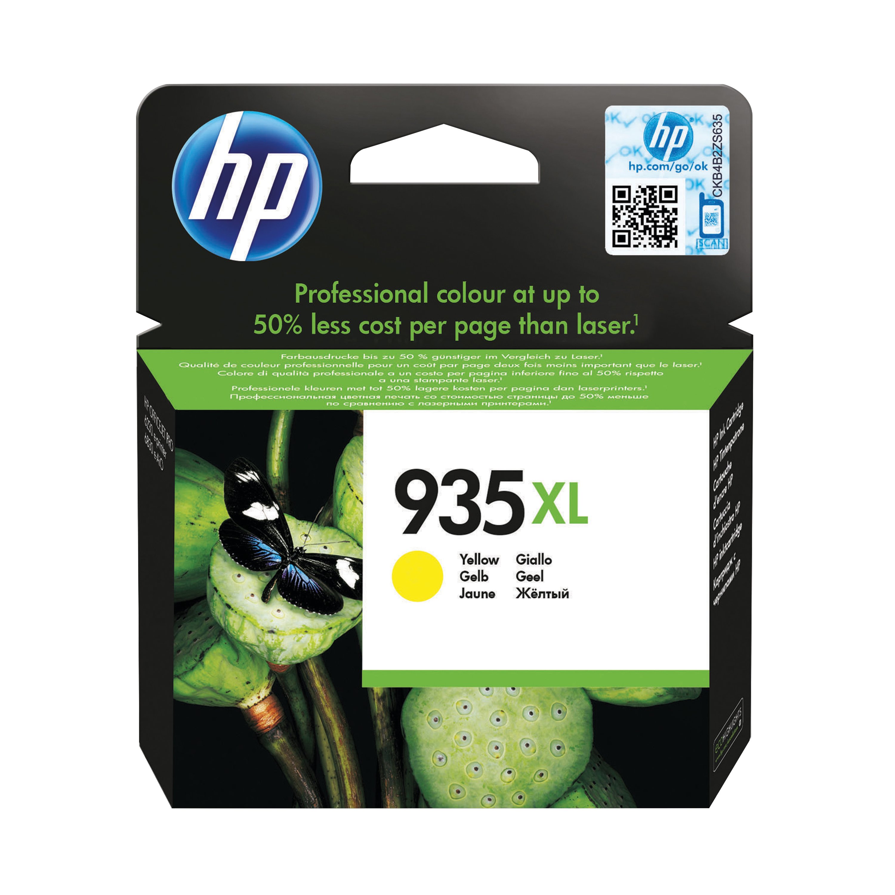 Image of HP 935XL Original Ink Cartridge High Yield Yellow C2P26AE