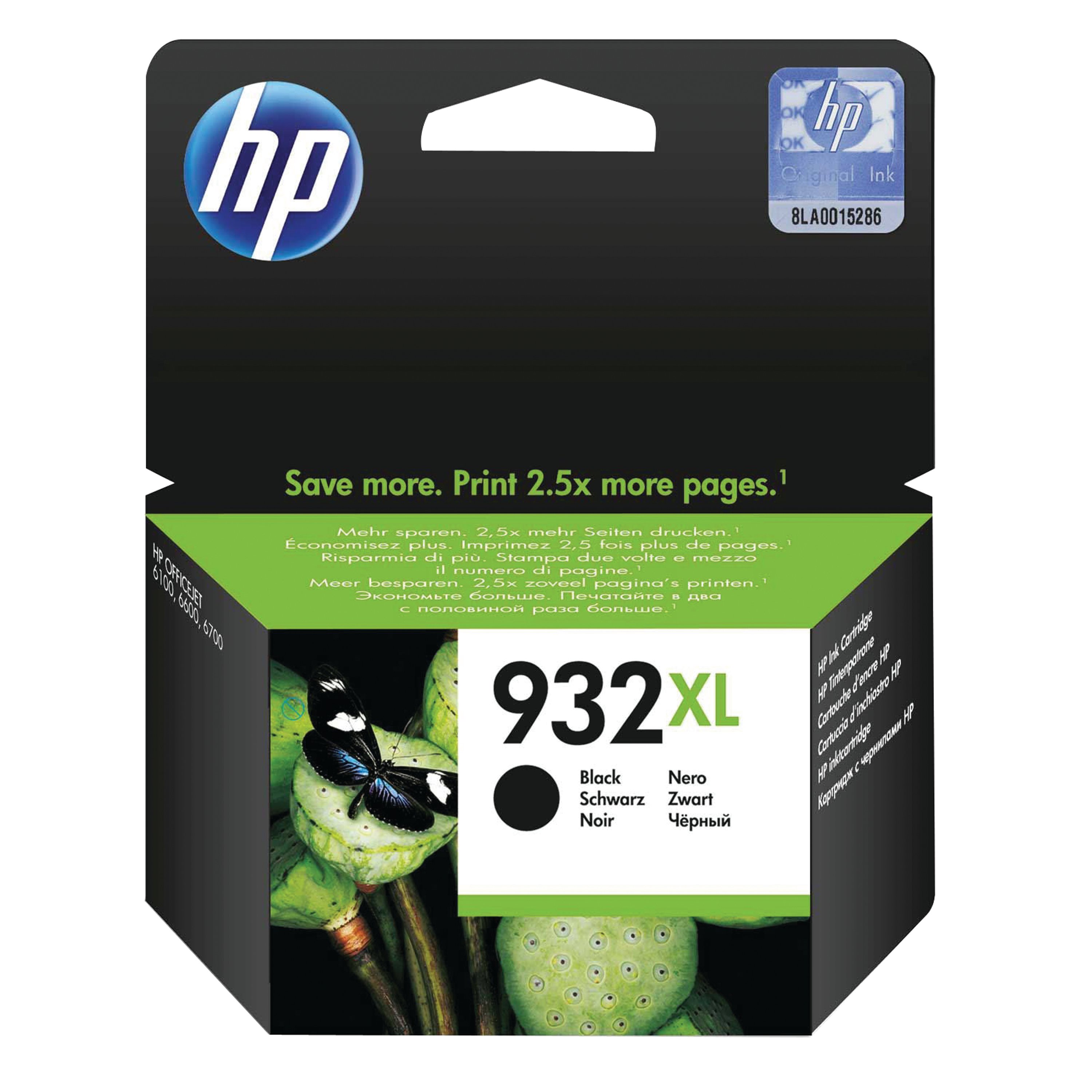 Image of HP 932XL Original Ink Cartridge High Yield Black CN053AE