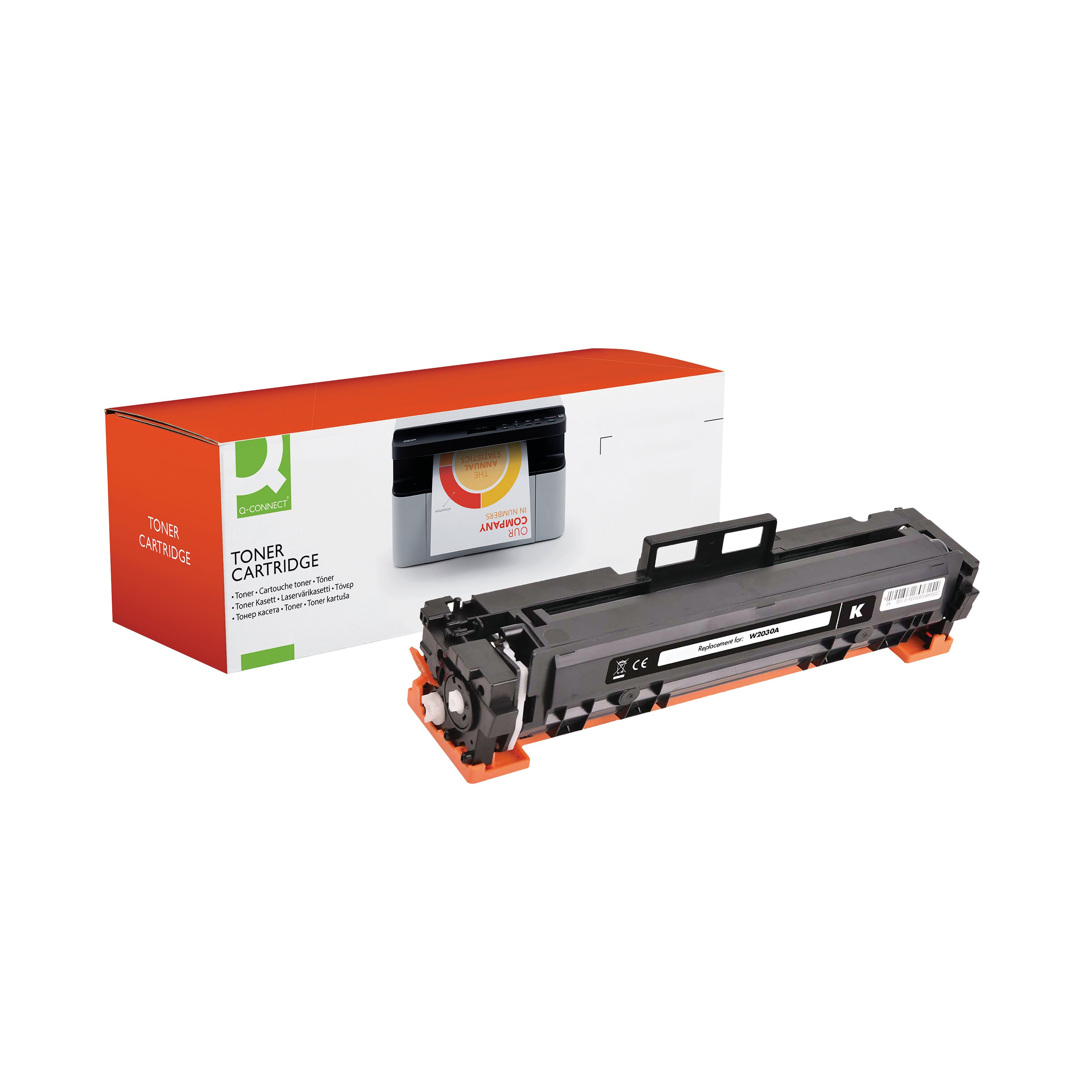 Image of Q-Connect Compatible Toner Cartridge Black For HP W2030A W2030A-COMP