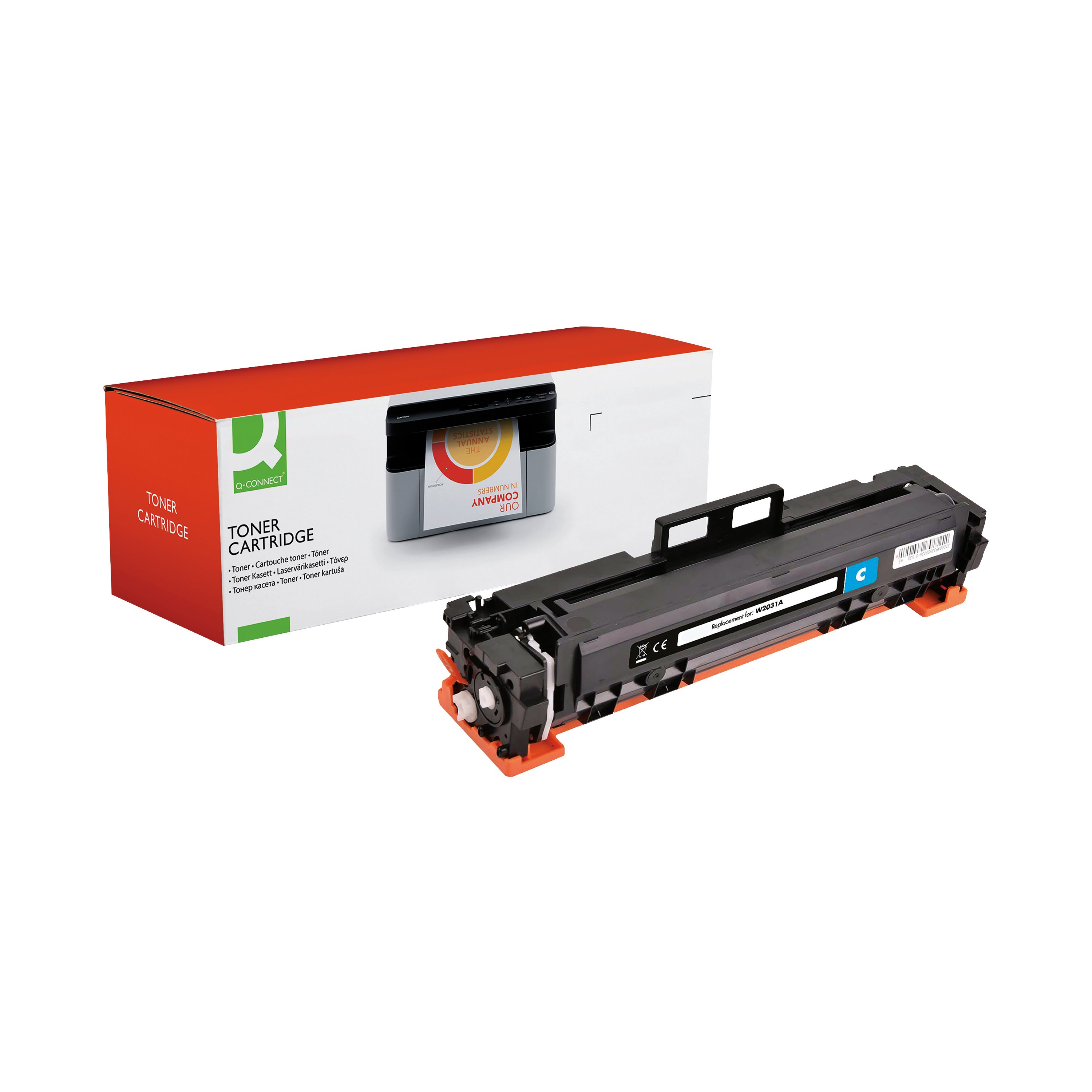 Image of Q-Connect Compatible Toner Cartridge Cyan For HP W2031A W2031A-COMP