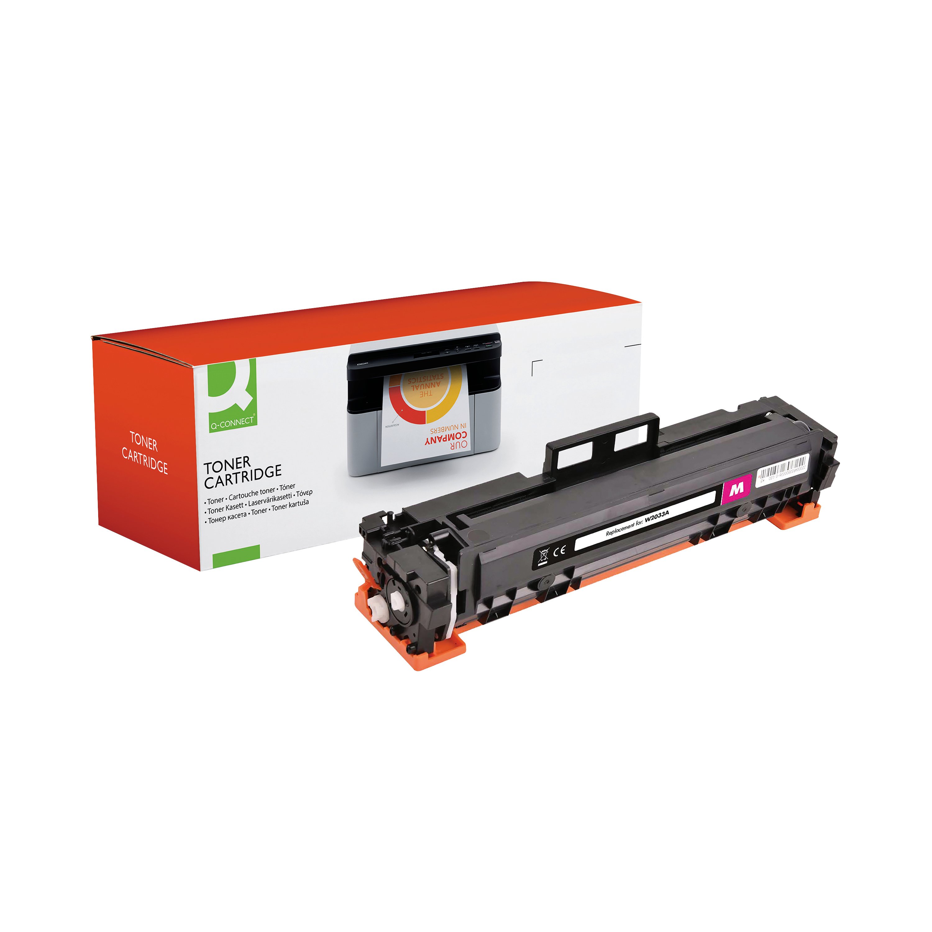 Image of Q-Connect Compatible Toner Cartridge Magenta For HP W2033A W2033A-COMP