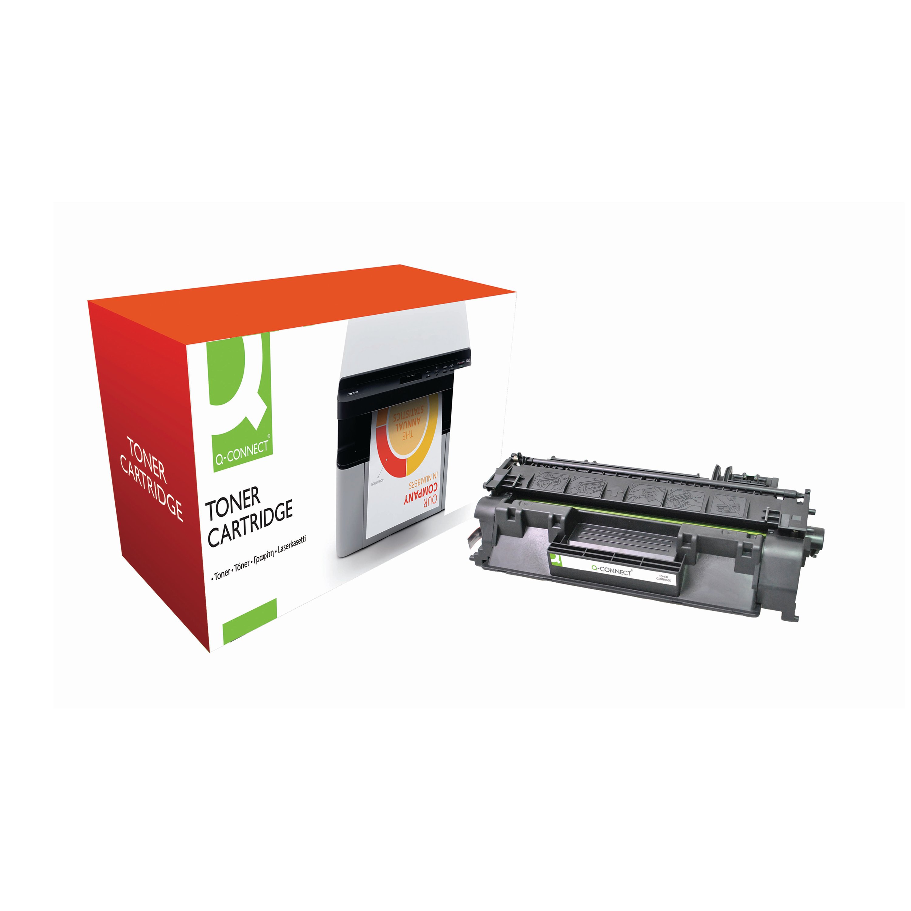 Image of Q-Connect Compatible Toner Cartridge Black For HP CF280A CF280A-COMP