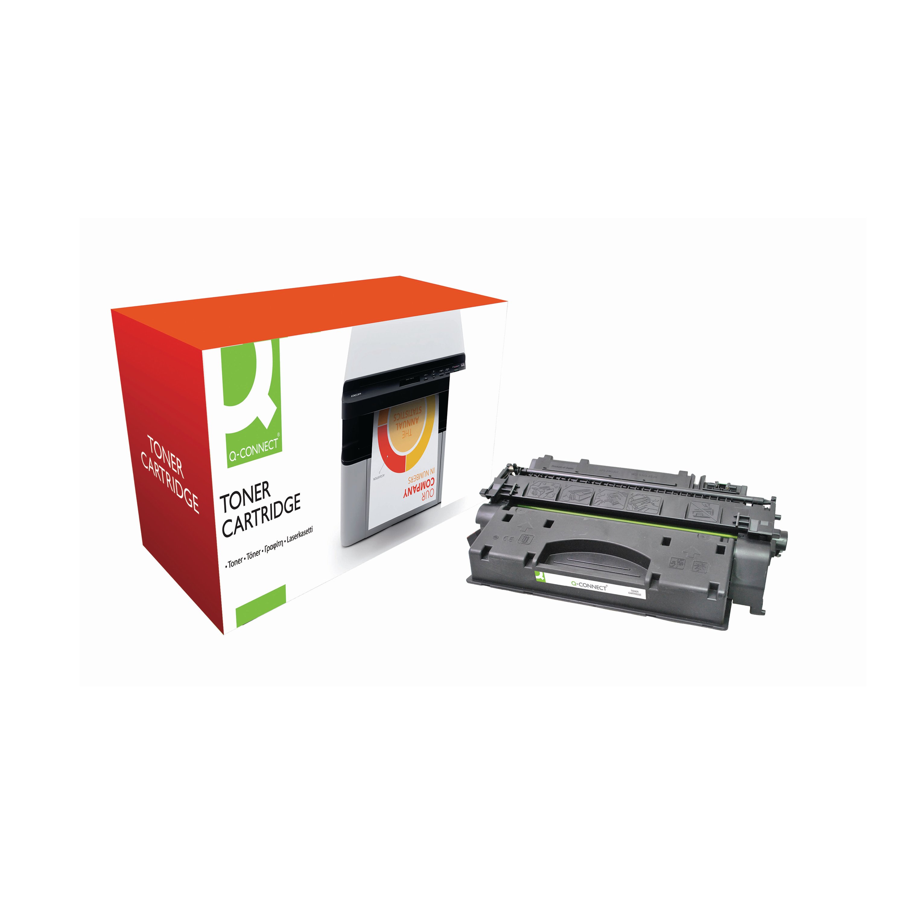 Image of Q-Connect Compatible Toner Cartridge High Yield Black For HP CF280X CF280X-COMP