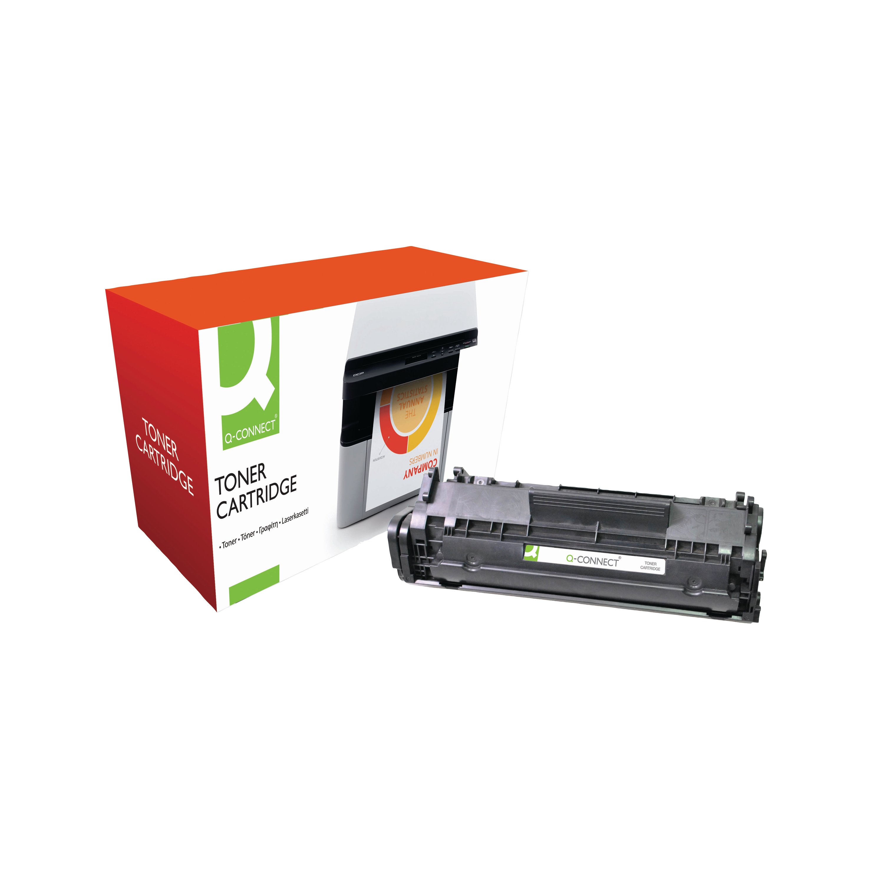 Image of Q-Connect Compatible Toner Cartridge Black For HP Q2612A Q2612A-COMP