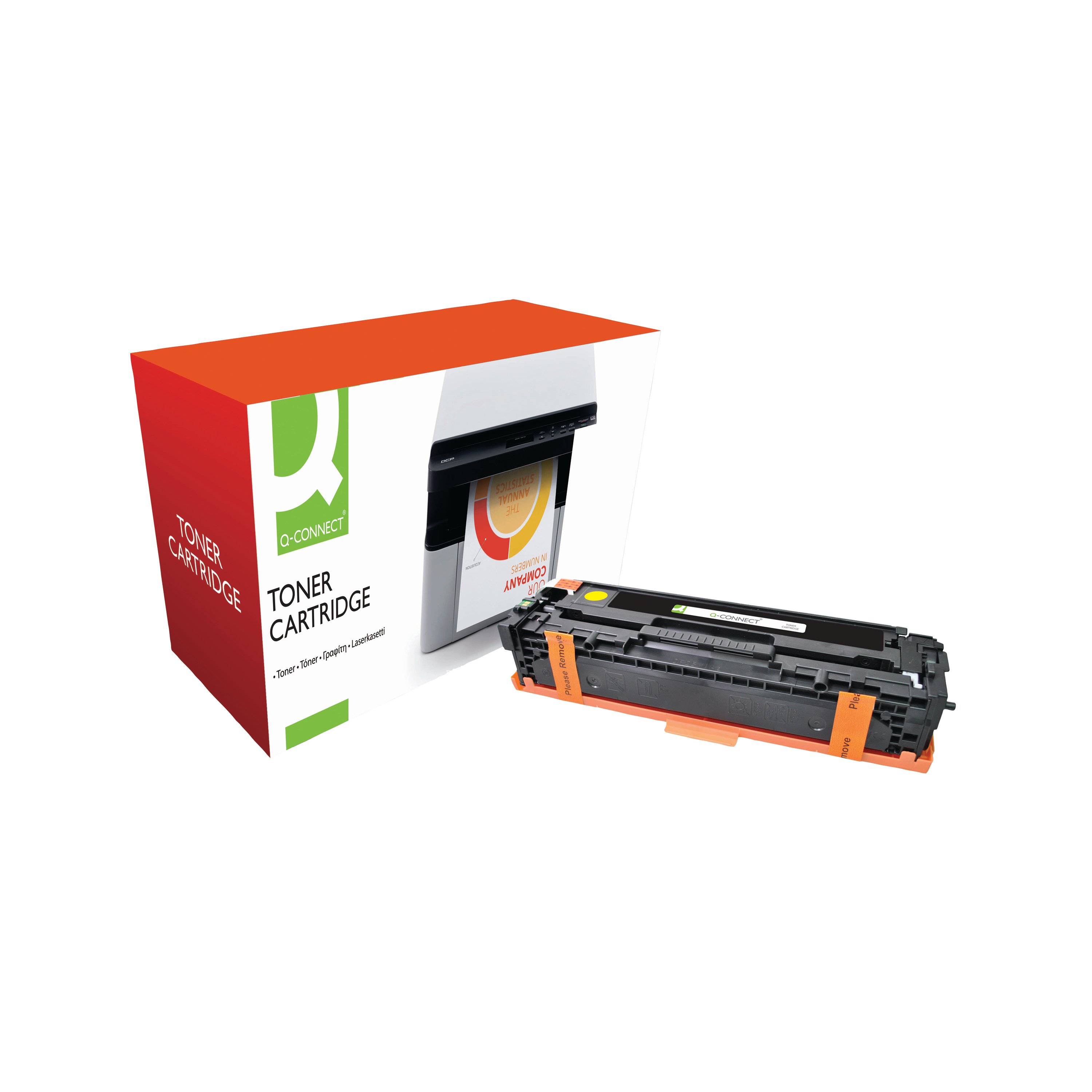 Image of Q-Connect Compatible Toner Cartridge Yellow For HP CB542A CB542A-COMP