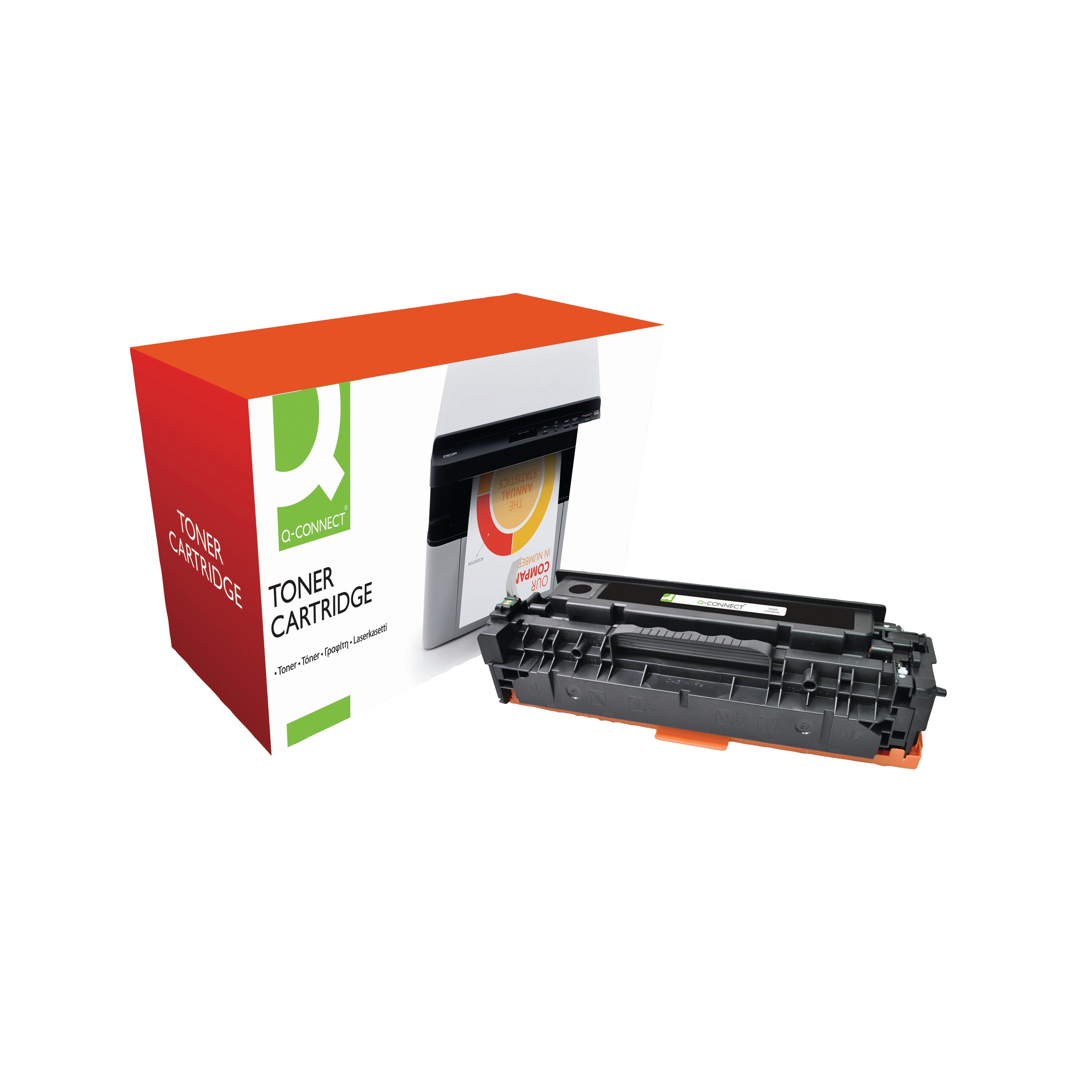 Image of Q-Connect Compatible Toner Cartridge Black For HP CC530A CC530A-COMP