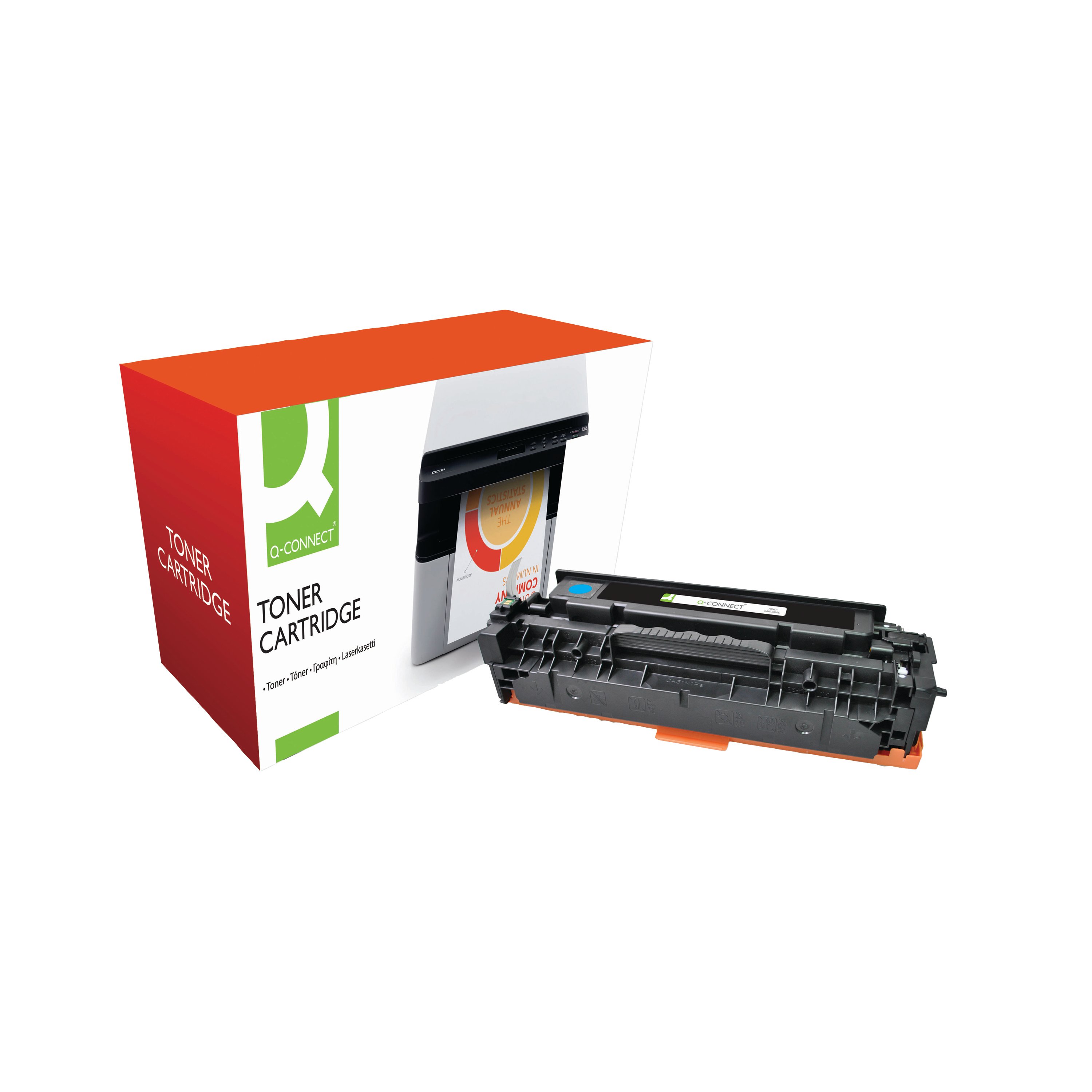 Image of Q-Connect Compatible Toner Cartridge Cyan For HP CC531A CC531A-COMP