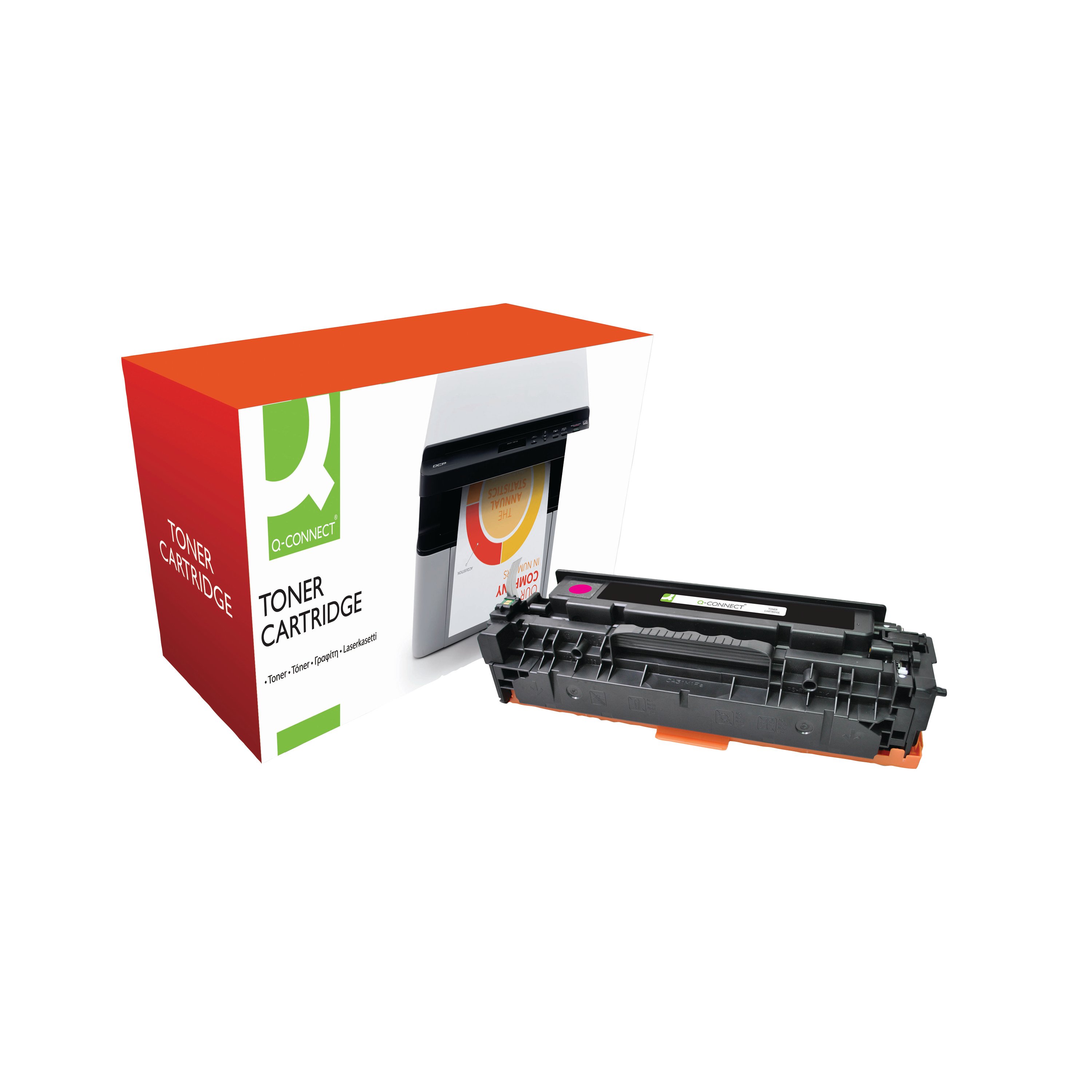 Image of Q-Connect Compatible Toner Cartridge Magenta For HP CC533A CC533A-COMP