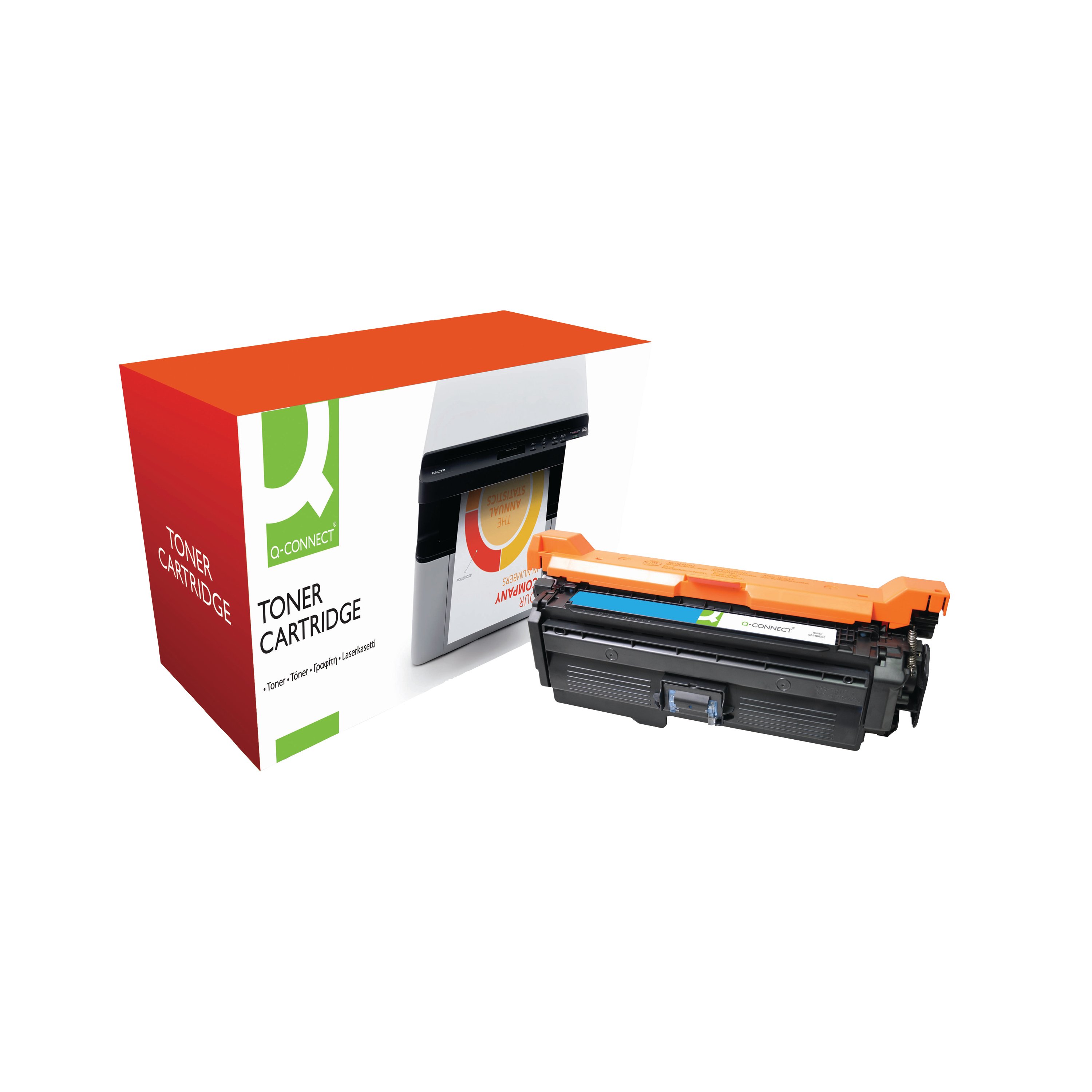 Image of Q-Connect Compatible Toner Cartridge Cyan For HP CE261A CE261A-COMP