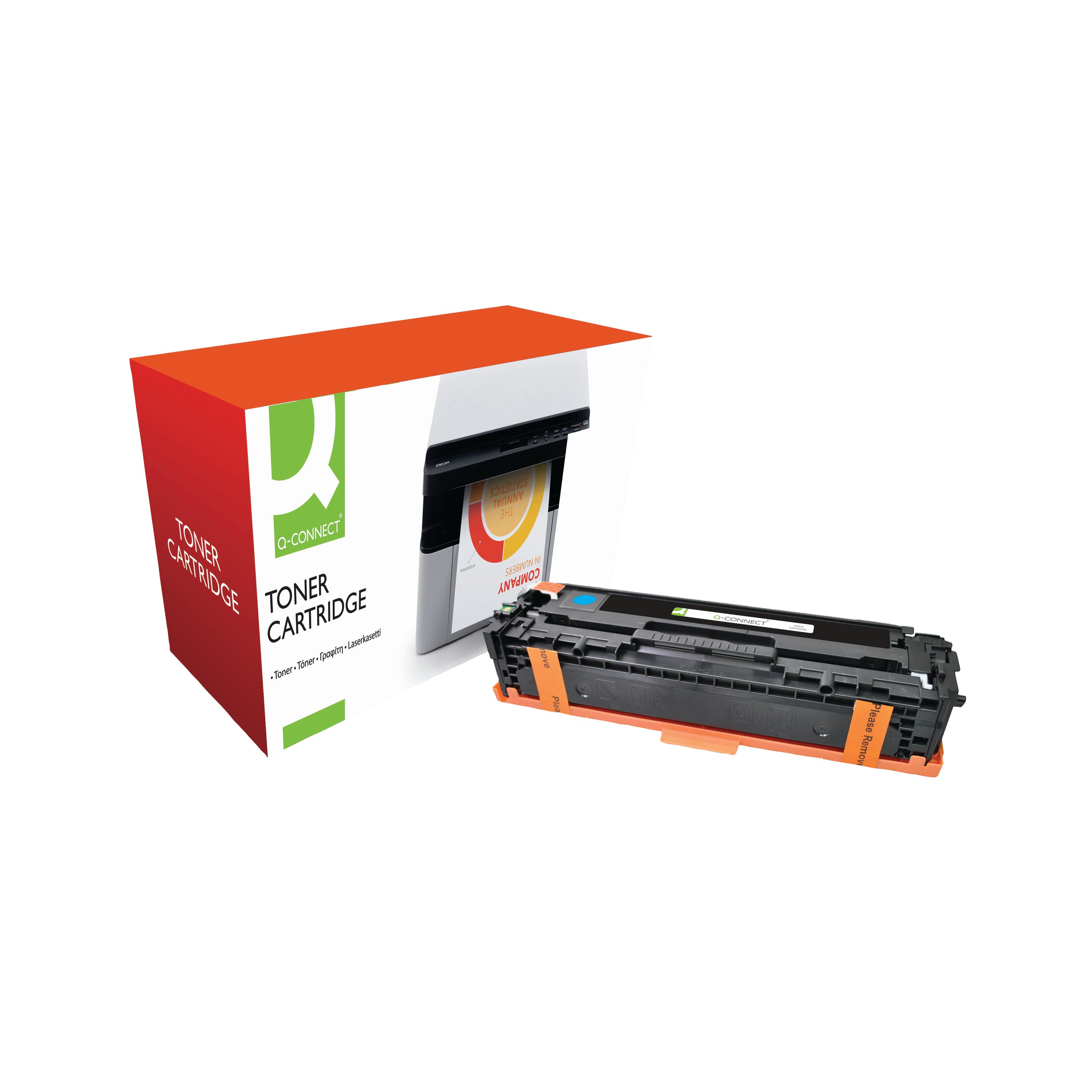 Image of Q-Connect Compatible Toner Cartridge Cyan For HP CE321A CE321A-COMP