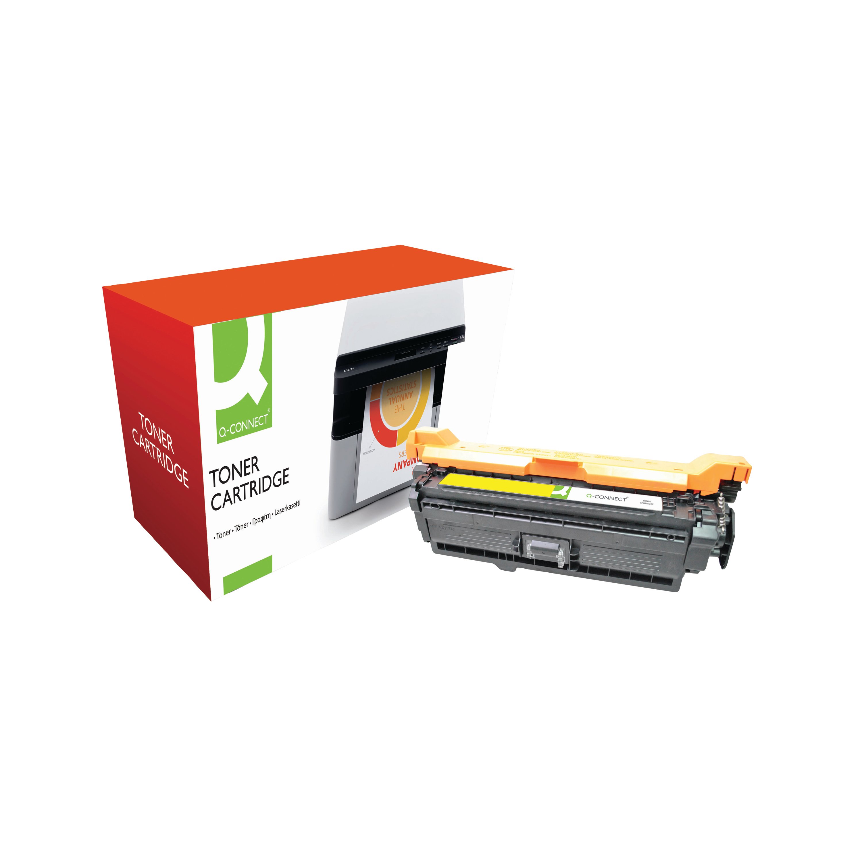 Image of Q-Connect Compatible Toner Cartridge Yellow For HP CE402A CE402A-COMP