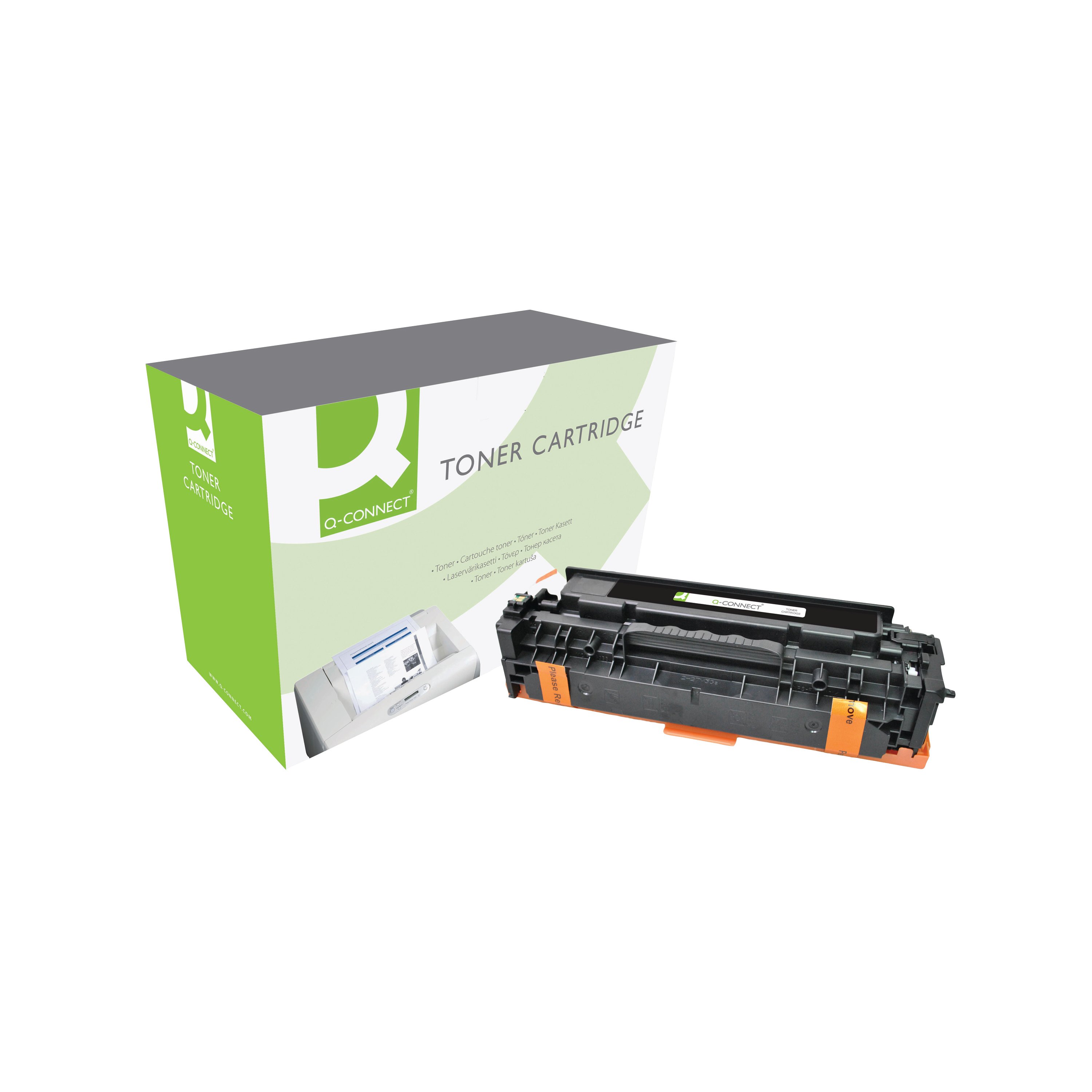 Image of Q-Connect Compatible Toner Cartridge High Yield Black For HP CE410X CE410X-COMP