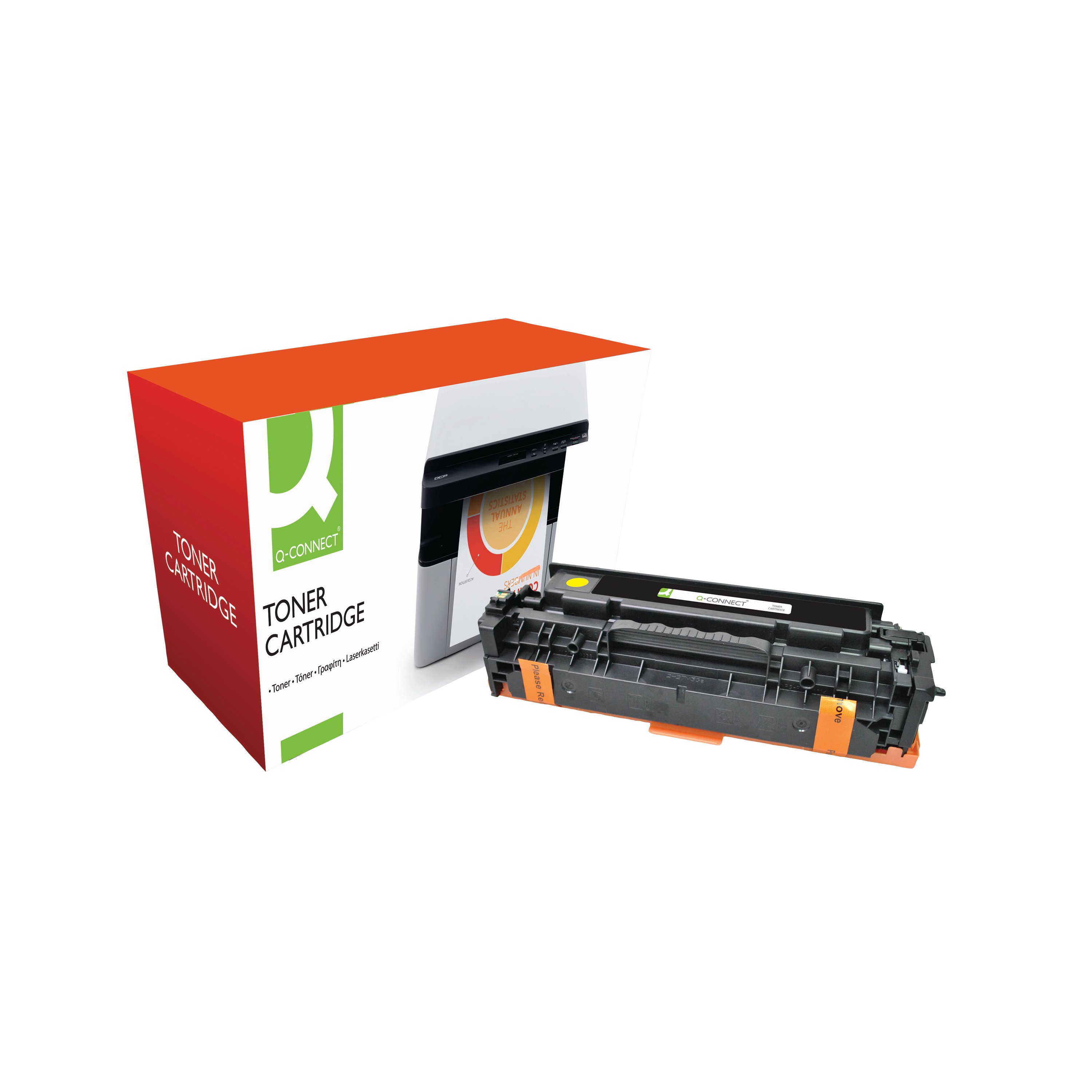 Image of Q-Connect Compatible Toner Cartridge Yellow For HP CE412A CE412A-COMP