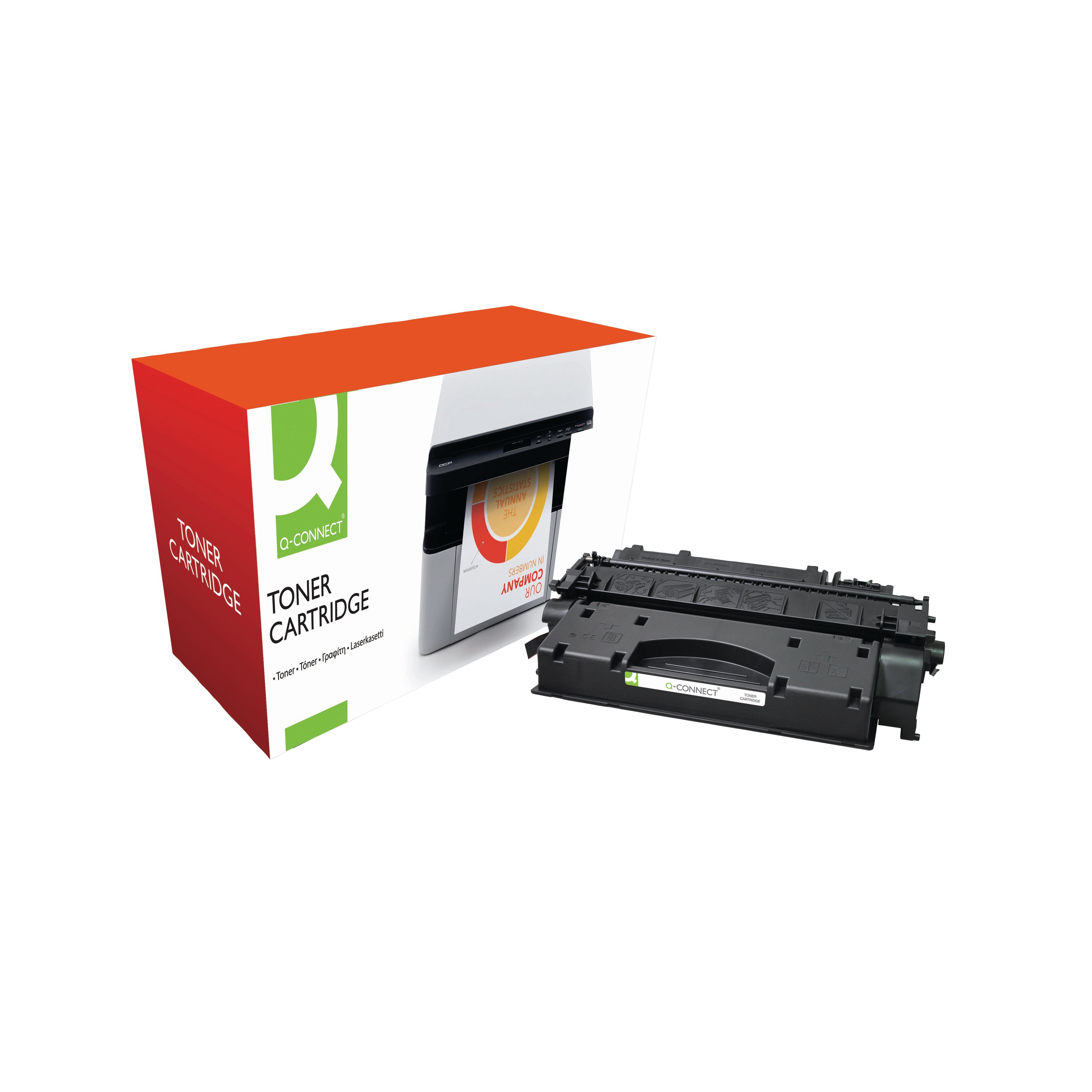 Image of Q-Connect Compatible Toner Cartridge High Yield Black For HP CE505X CE505X-COMP