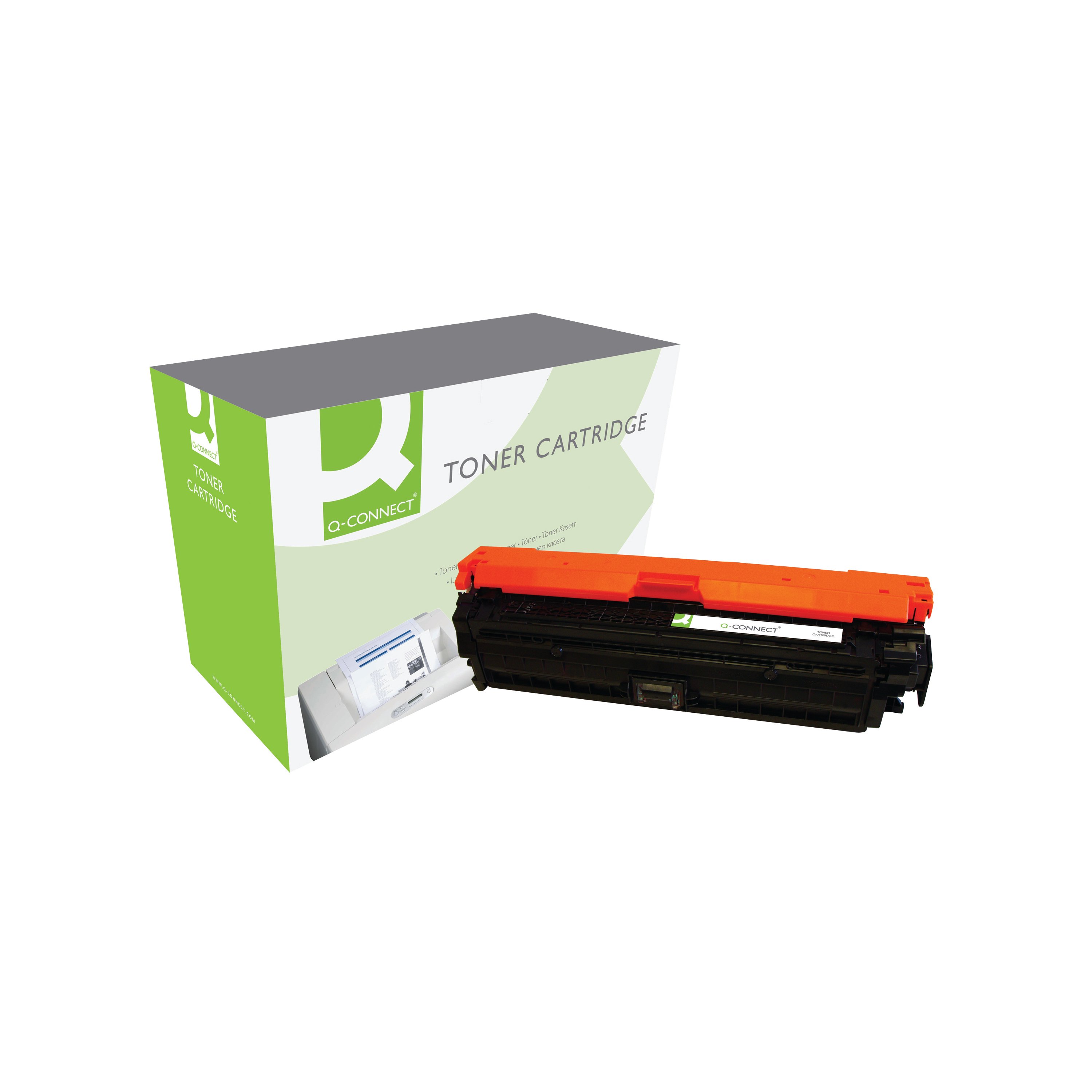 Image of Q-Connect Remanufactured Toner Cartridge Black For HP CE740A CE740A-COMP