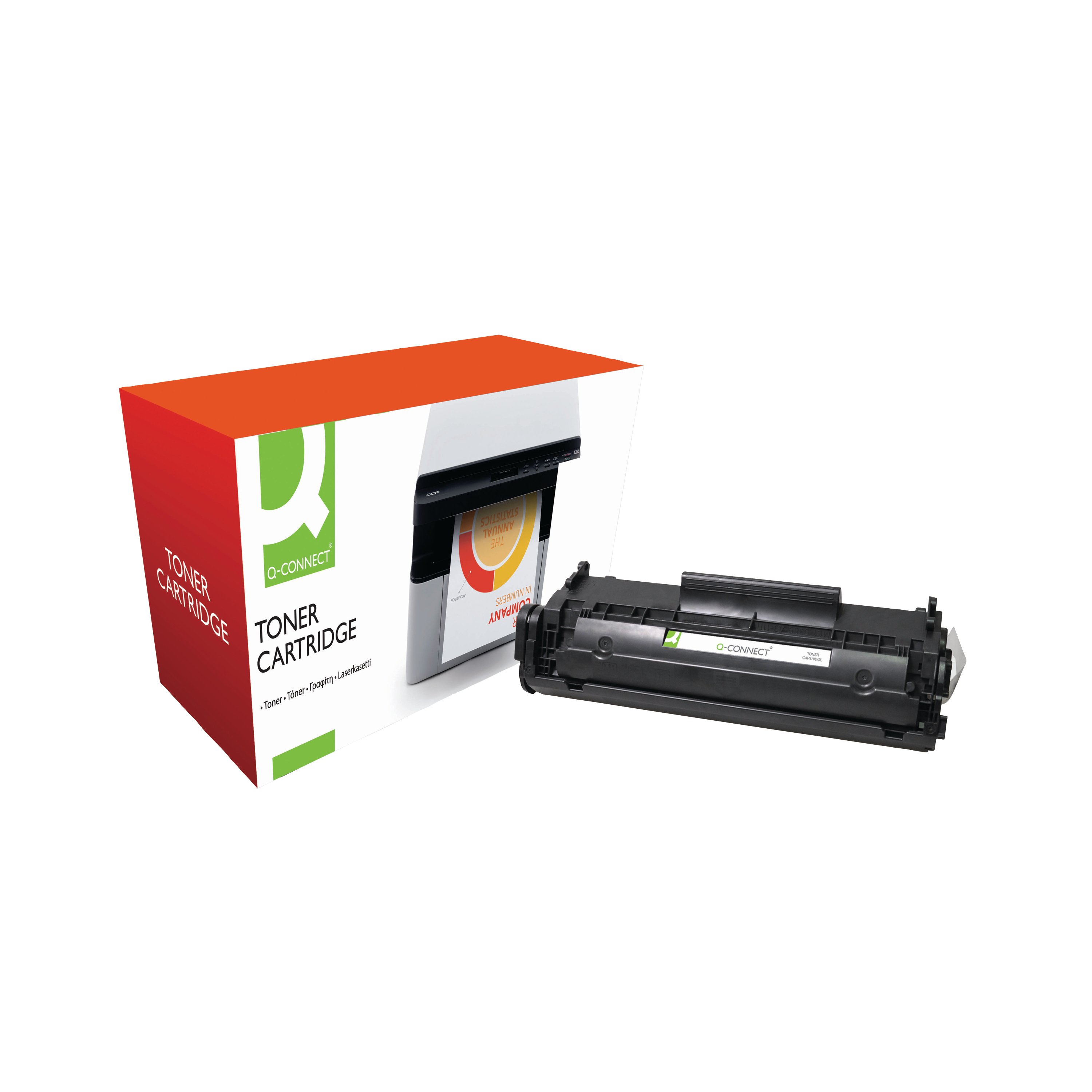 Image of Q-Connect Replacement Toner Cartridge Black Compatible With Canon FX10 FX10-COMP