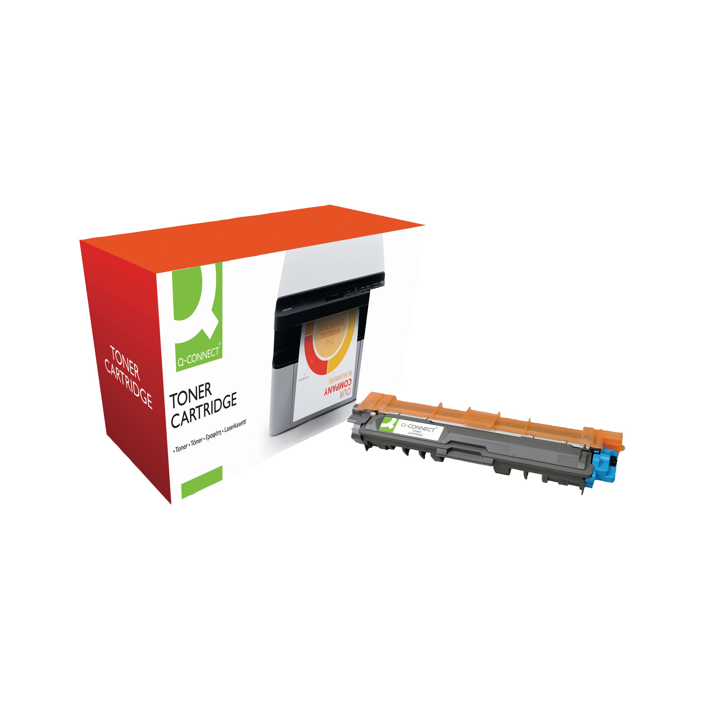 Image of Q-Connect Brother TN-241C Compatible Toner Cartridge Cyan TN241C-COMP