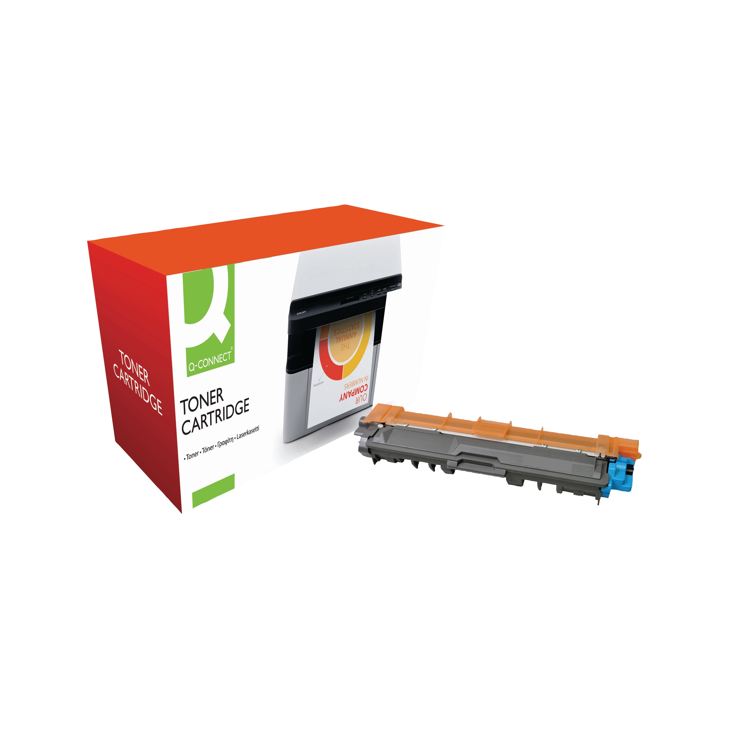 Image of Q-Connect Brother TN-245C Compatible Toner Cartridge High Yield Cyan TN245C-COMP