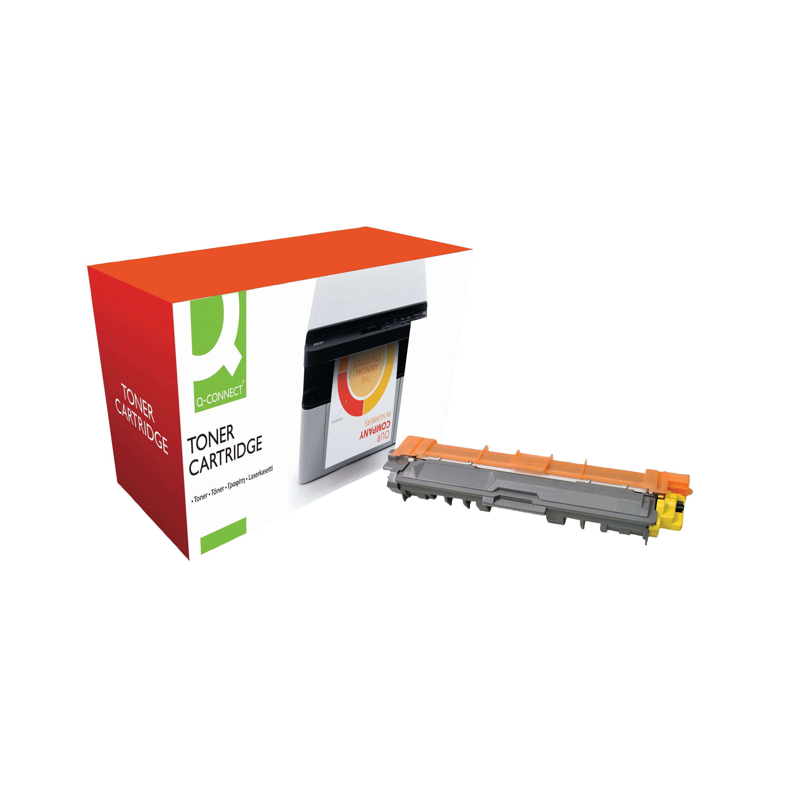 Image of Q-Connect Brother TN-245Y Compatible Toner Cartridge Yellow High Yield TN245Y-COMP